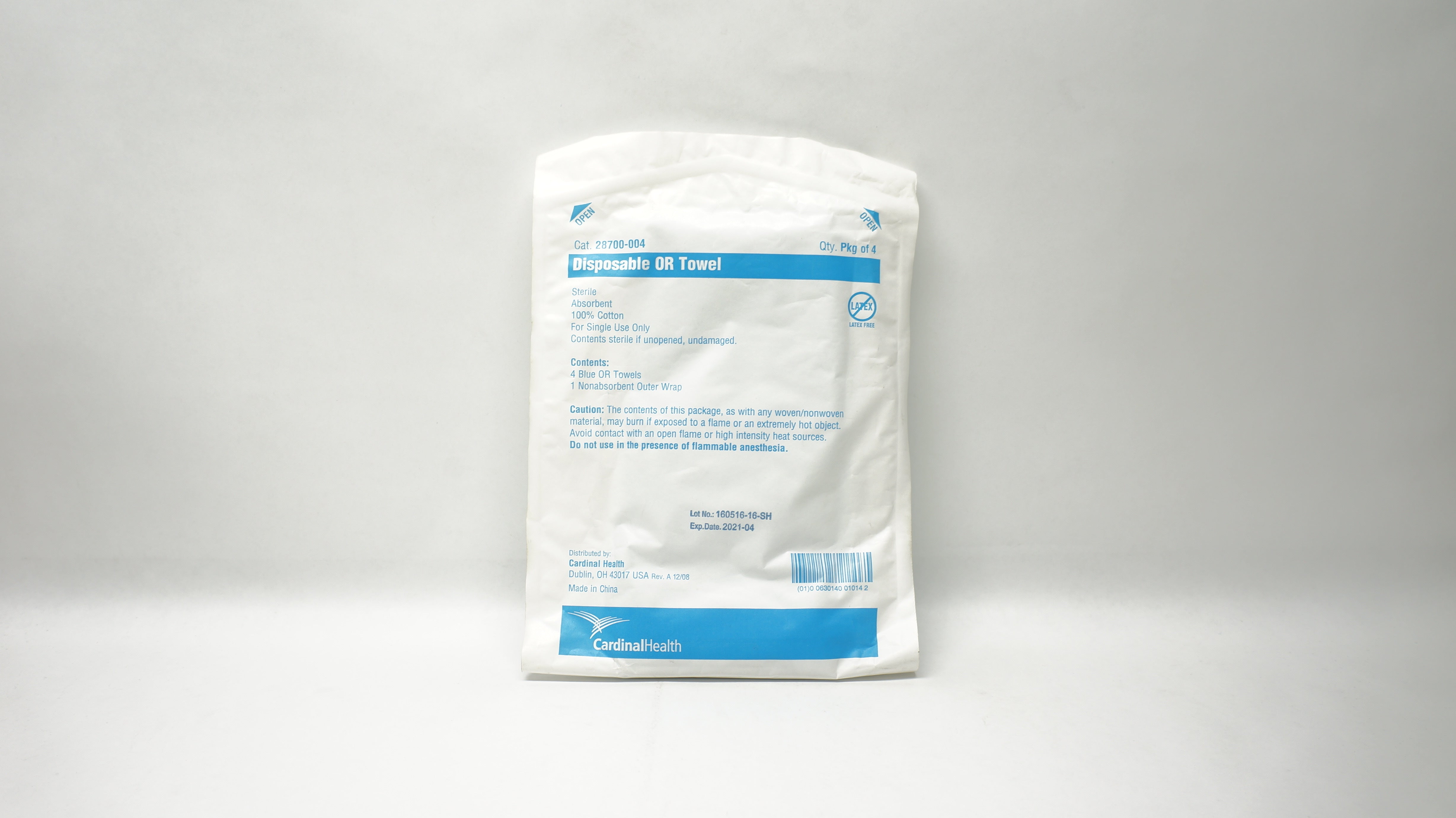 Cardinal Health 28700-004 Disposable OR Towel Sterile Absorbent - Pack of 4 (x)