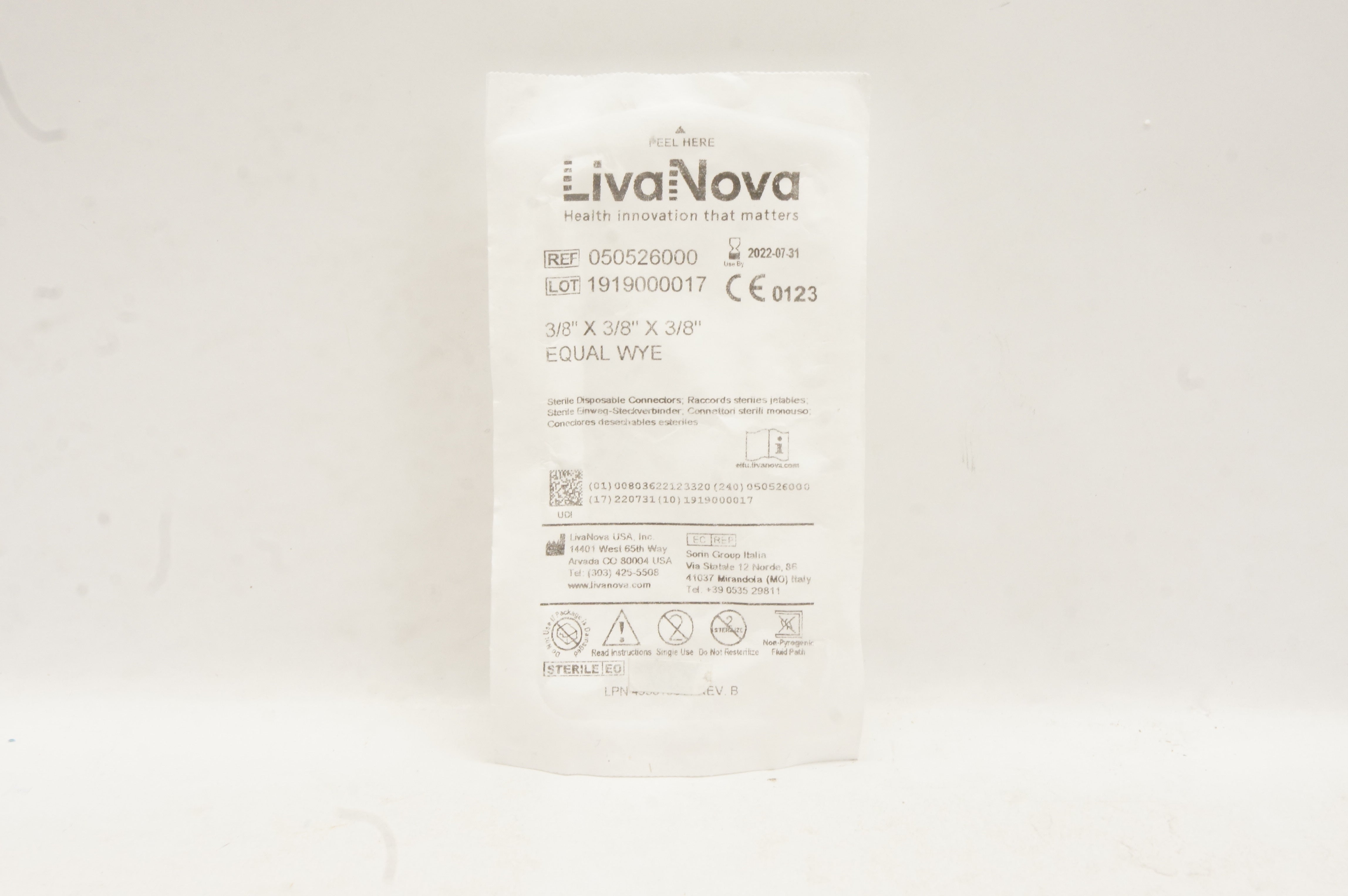 Liva Nova 050526000 Equal Wye 3/8inch x 3/8inch x 3/8inch