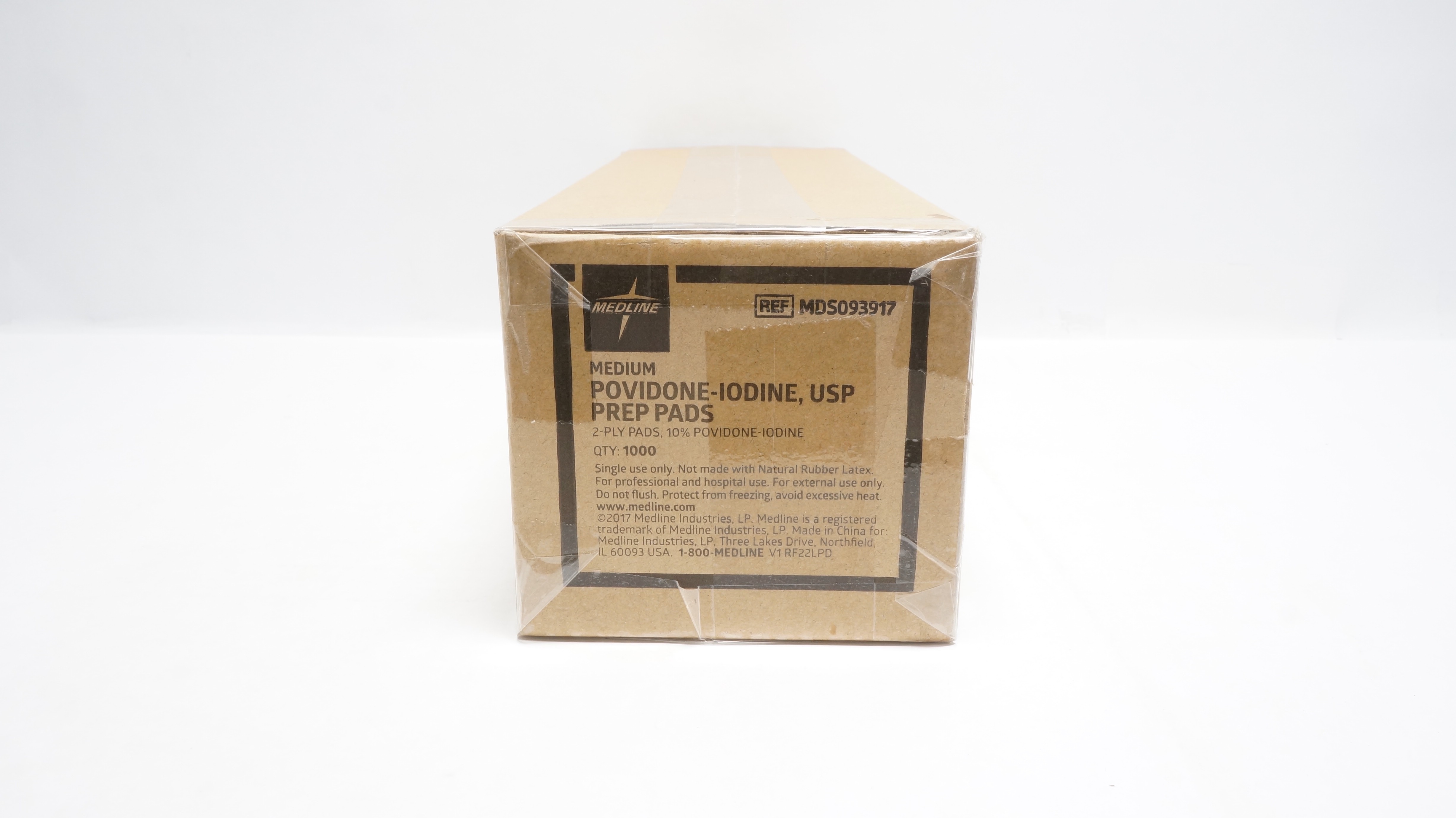 Medline MDS093917 Povidone-Iodine, USP Prep Pads, Medium, 2-Ply (x)-Case of 1000