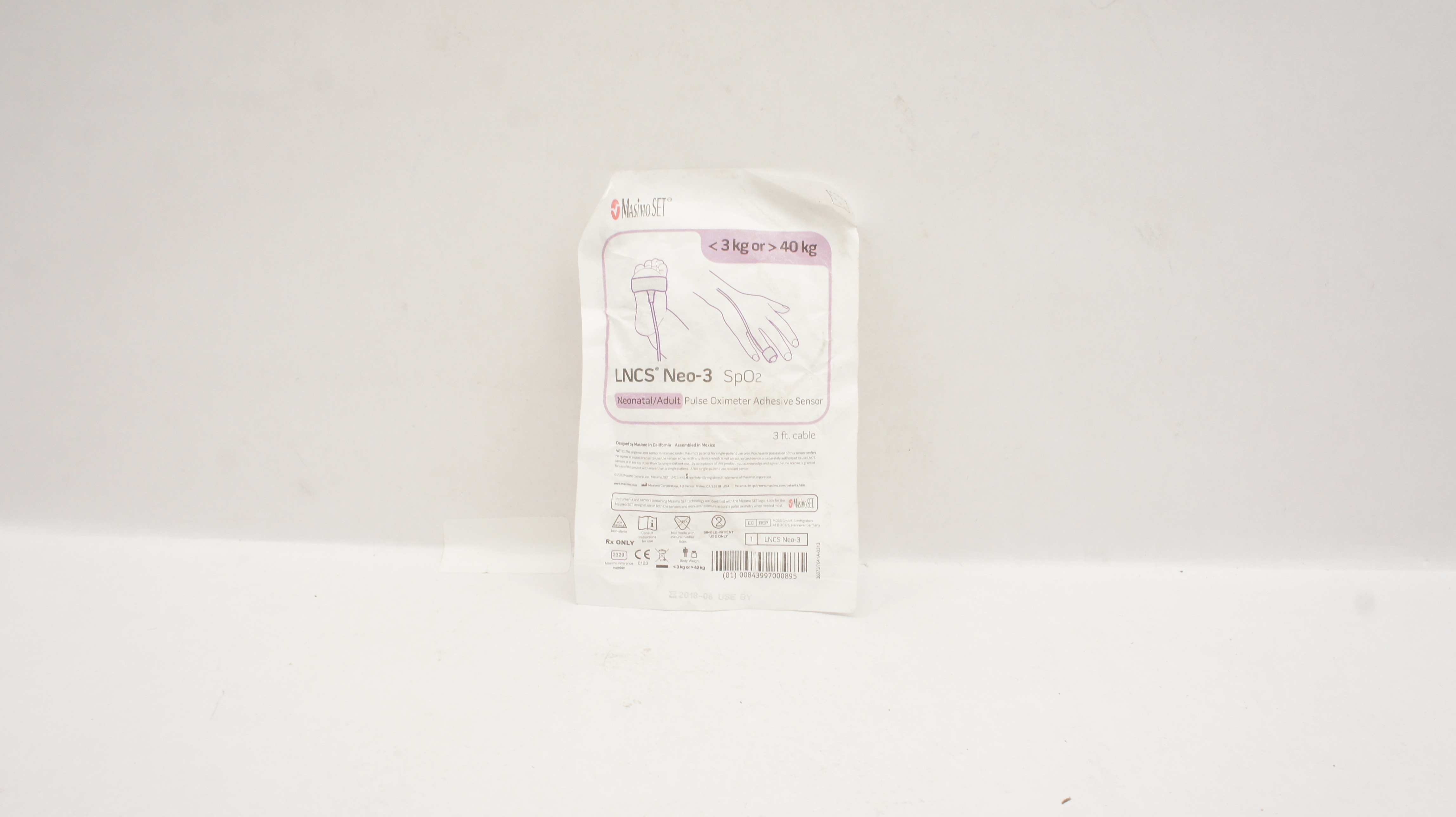 MasimoSet 2320 LNCS Neo-3 SpO₂ Pulse Oximeter Adhesive Sensor,<3kg or > 40kg (x)