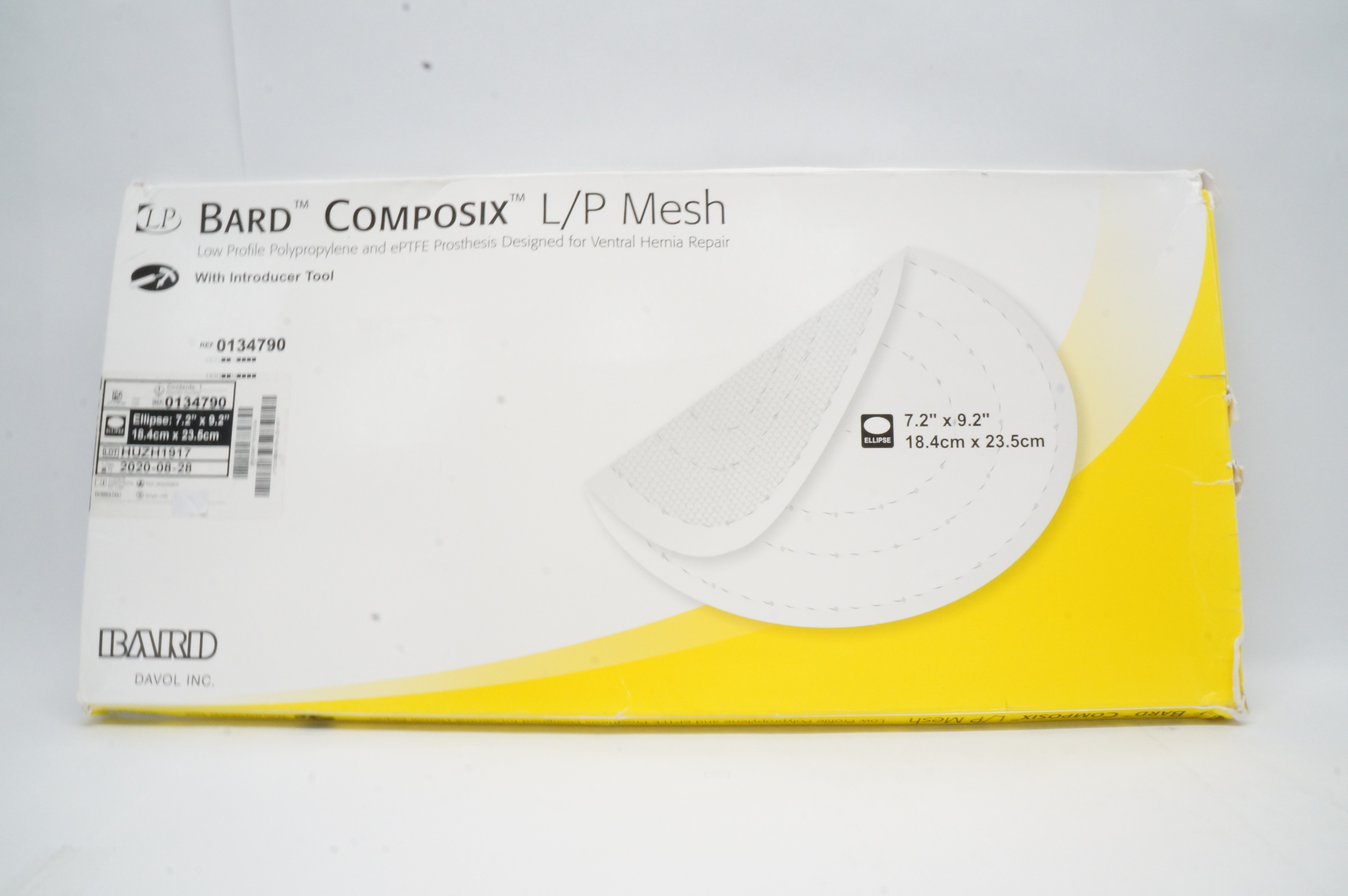 Bard 0134790 Composix L/P Mesh With Introducer Tool 7.2 inch x 9.2 inch (x)