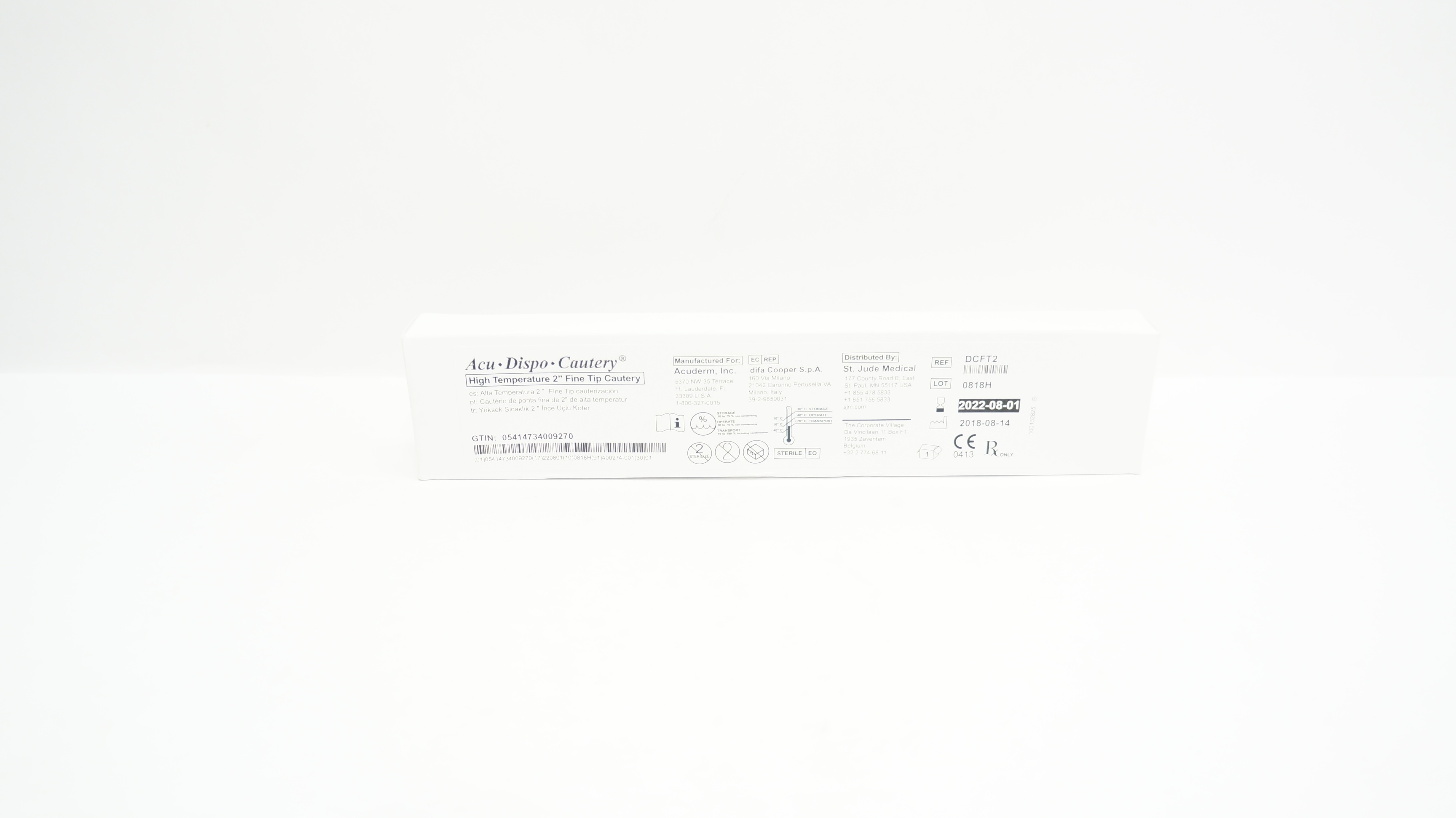 Acuderm DCFT2 ACU DISPO CAUTERY High Temperature, Fine Tip 2inch (x)