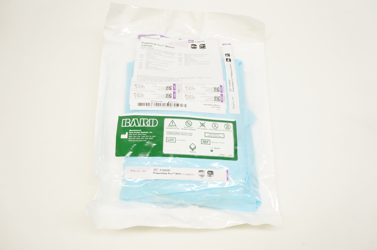 Bard F120101 Power Glide Pro Midline Cath. 20G x 10cm (x)