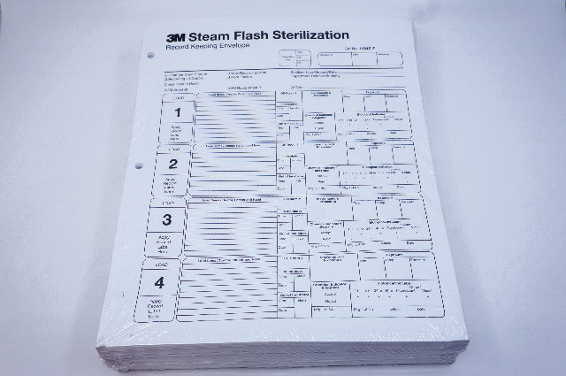 3M 1254E-F Steam Flash Sterilization Record Keeping Envelope ~ Box of 100
