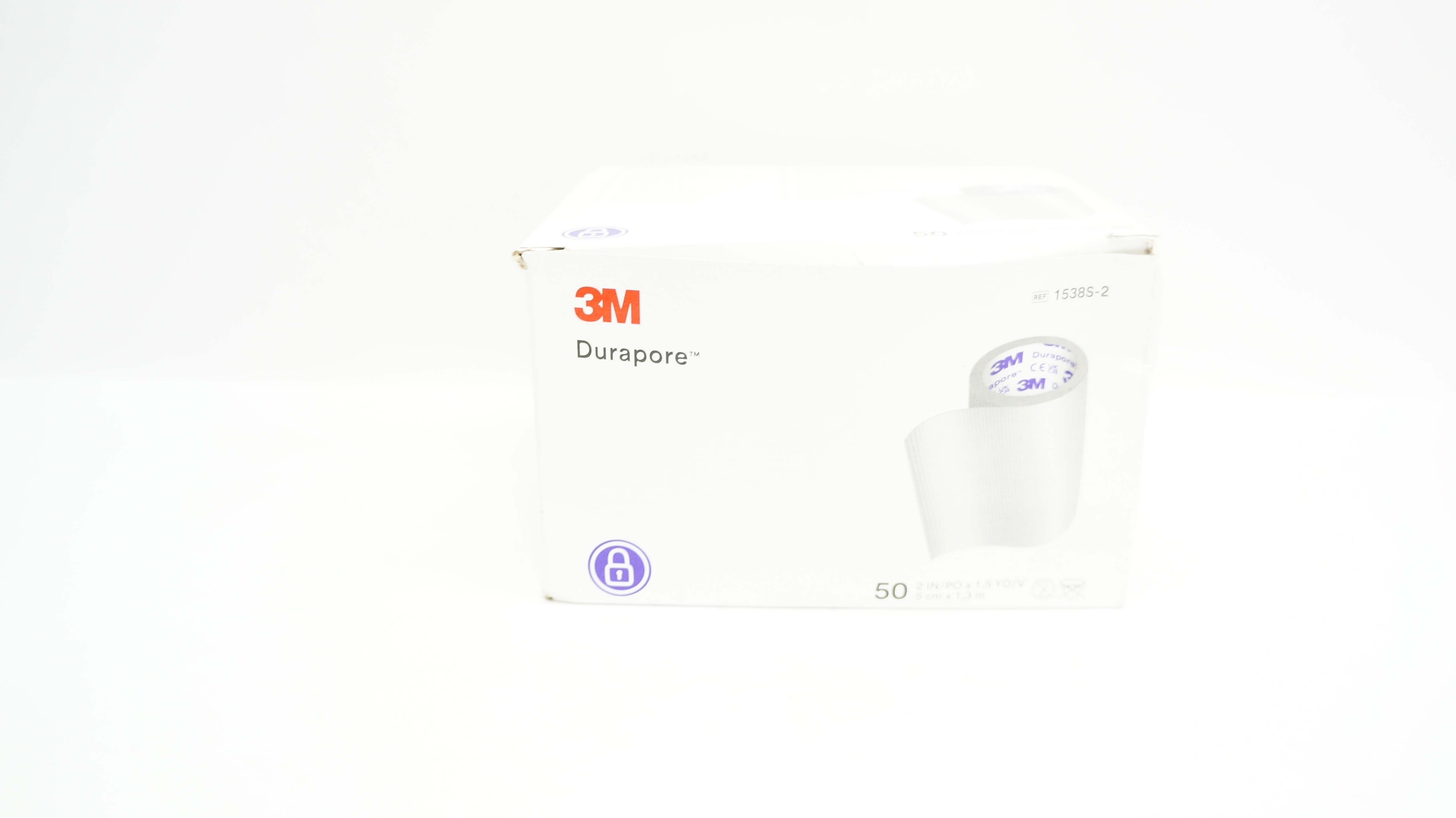 3M 1538S-2 Durapore Medical Device 2inch x 1.5yd - Box of 50