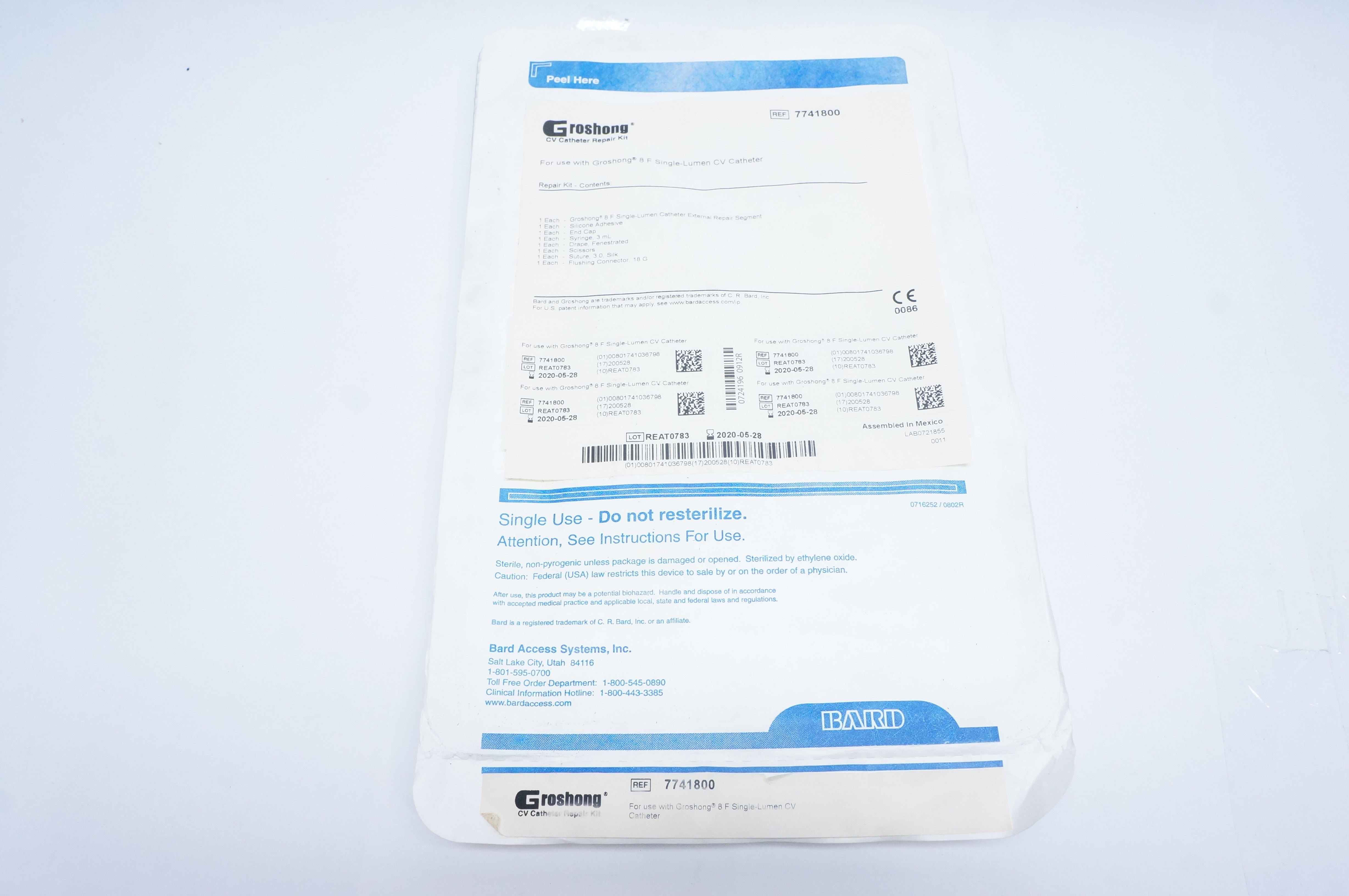 Bard 7741800 Groshong CV Cath. Repair Kit (x)