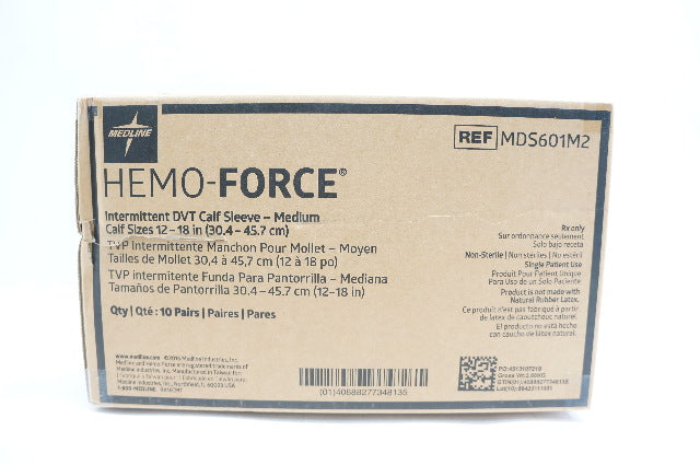 Medline MDS601M2 Hemo-Force Calf Sleeve-Medium, 12-18in - Case of 10 Pairs