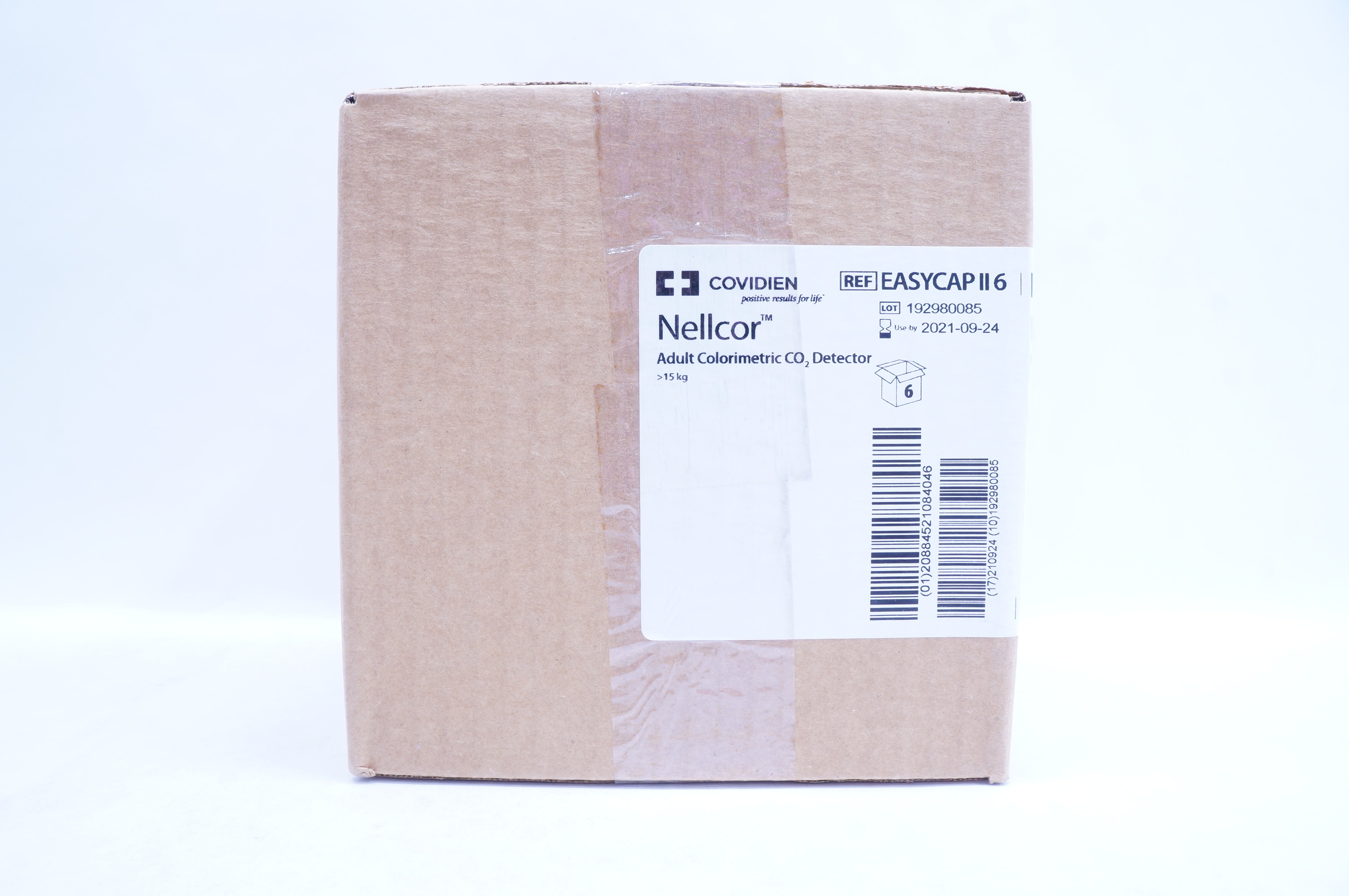 Covidien EASYCAP II 6 Nellcor Adult Colorimetric CO2 Detector >15kg - Box of 6