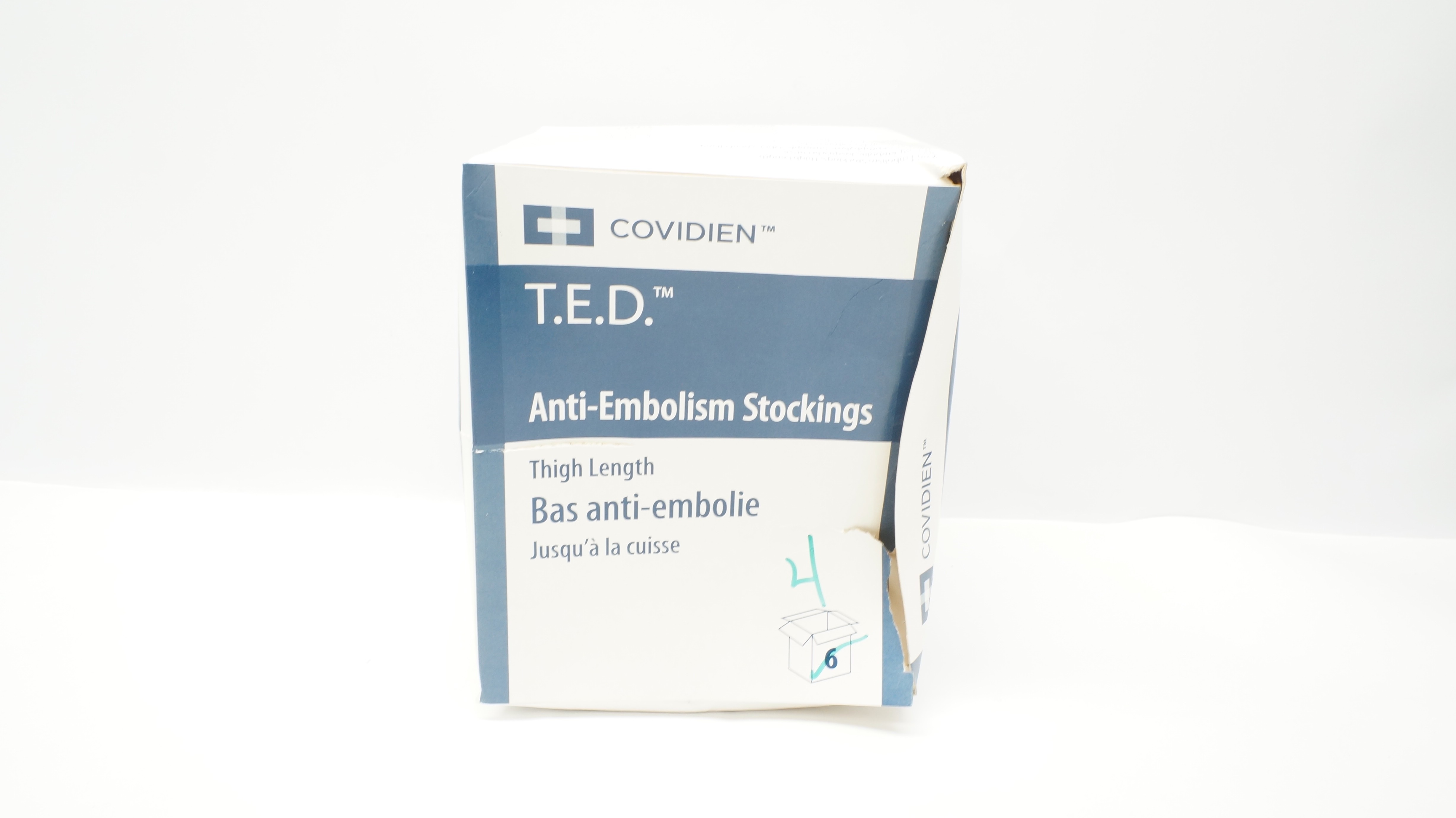 Covidien 3416LF T.E.D. Anti-Embolism Stockings, Thigh Length Medium(x) -Box of 4