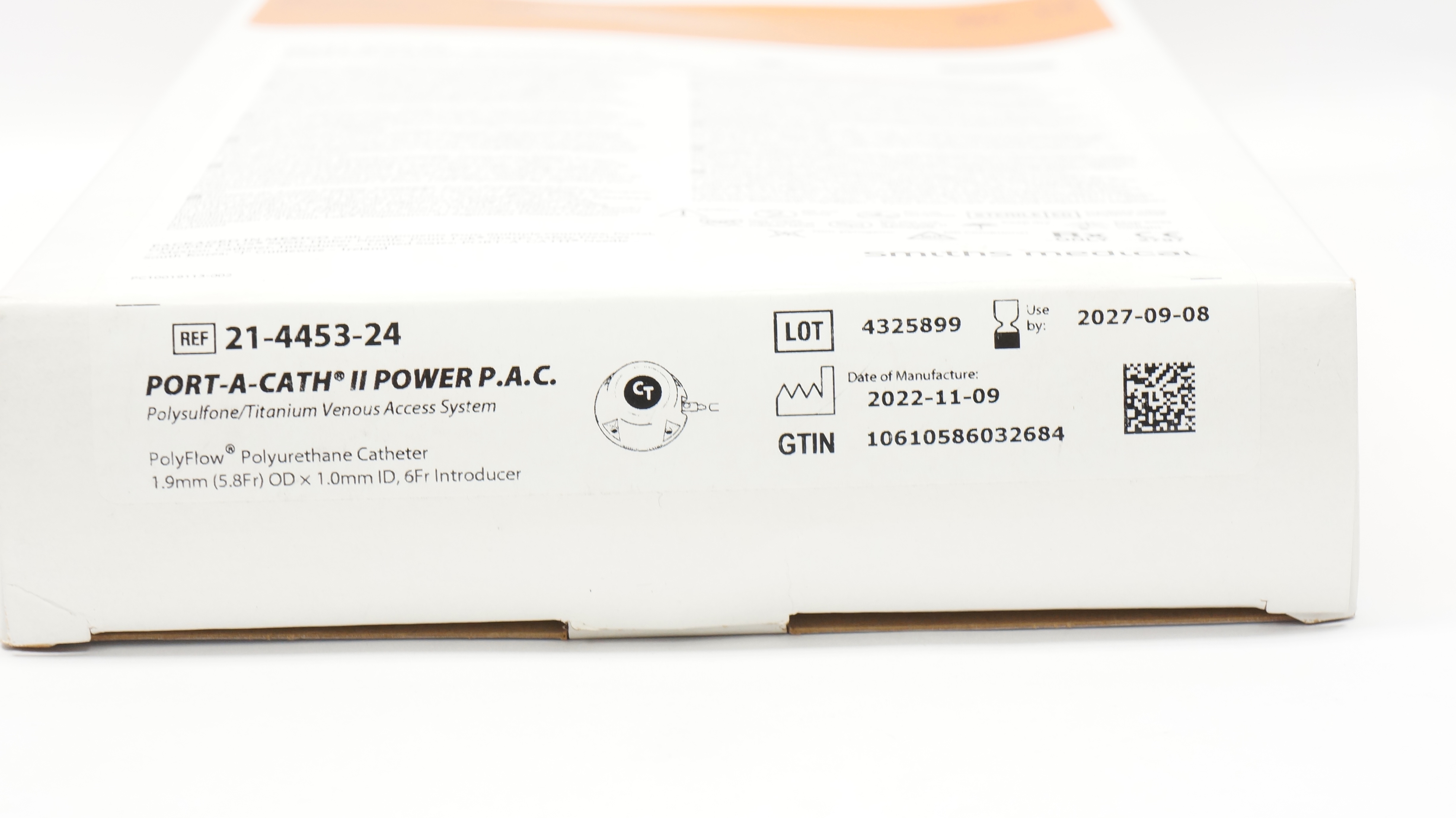 Smiths Medical 21-4453-24 PolyFlow Polyurethane Cath. 5.8Fr, Introducer 6Fr