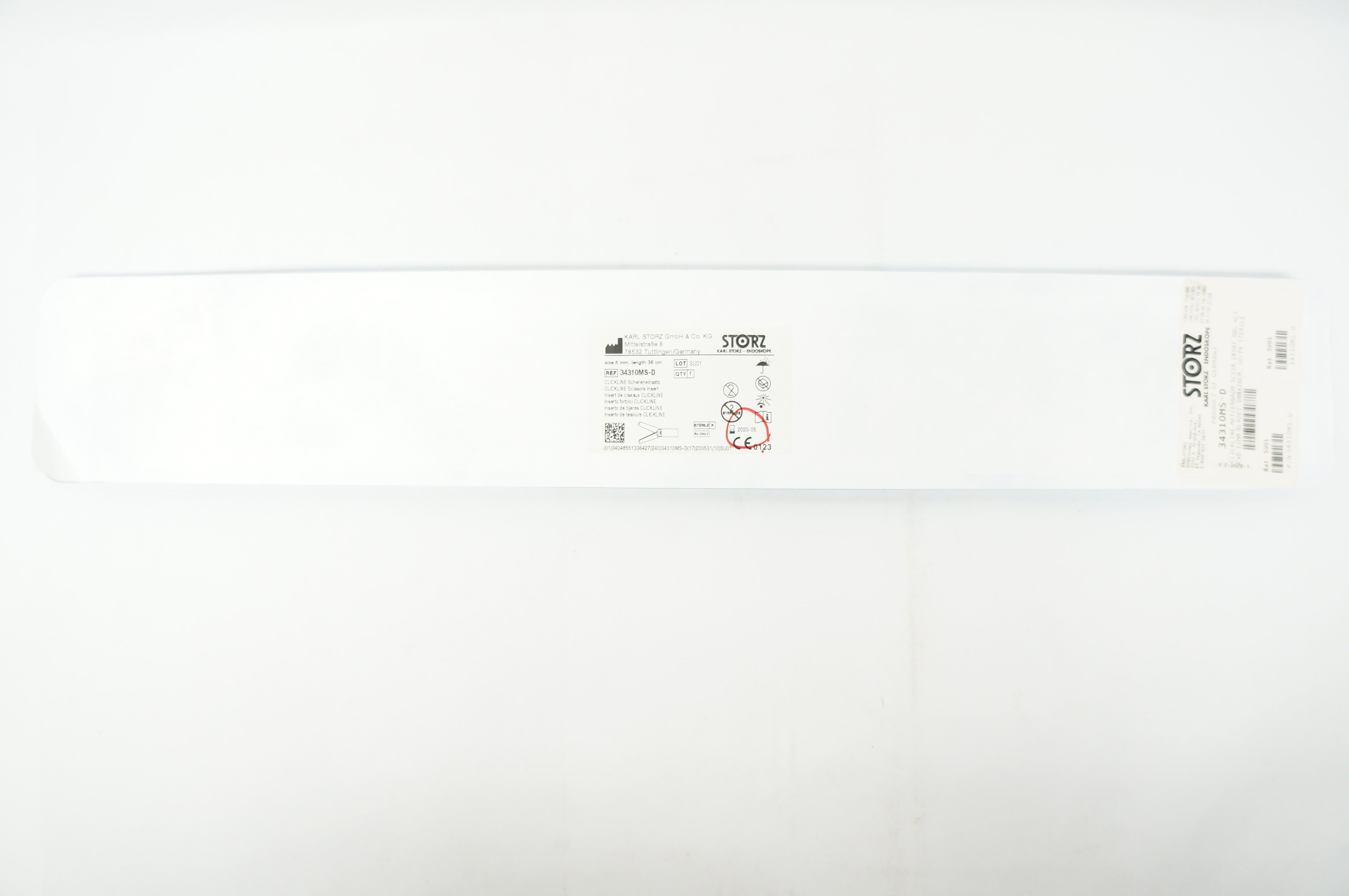 Karl Storz 34310MS-D Clickline Scissors Insert, Size 5mm x 36cm (x)