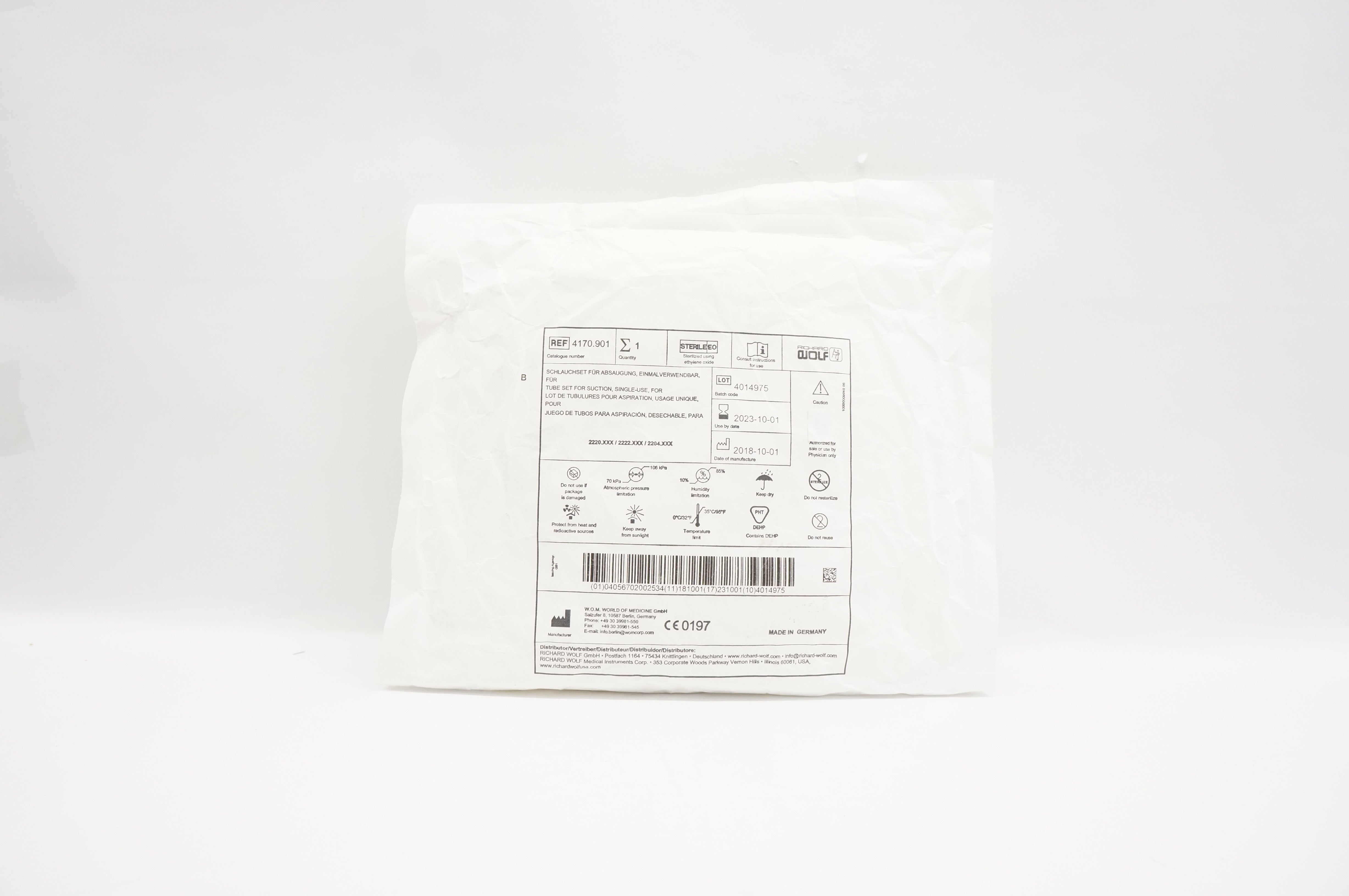 Richard Wolf 4170.901 Tube Set for Suction (x)