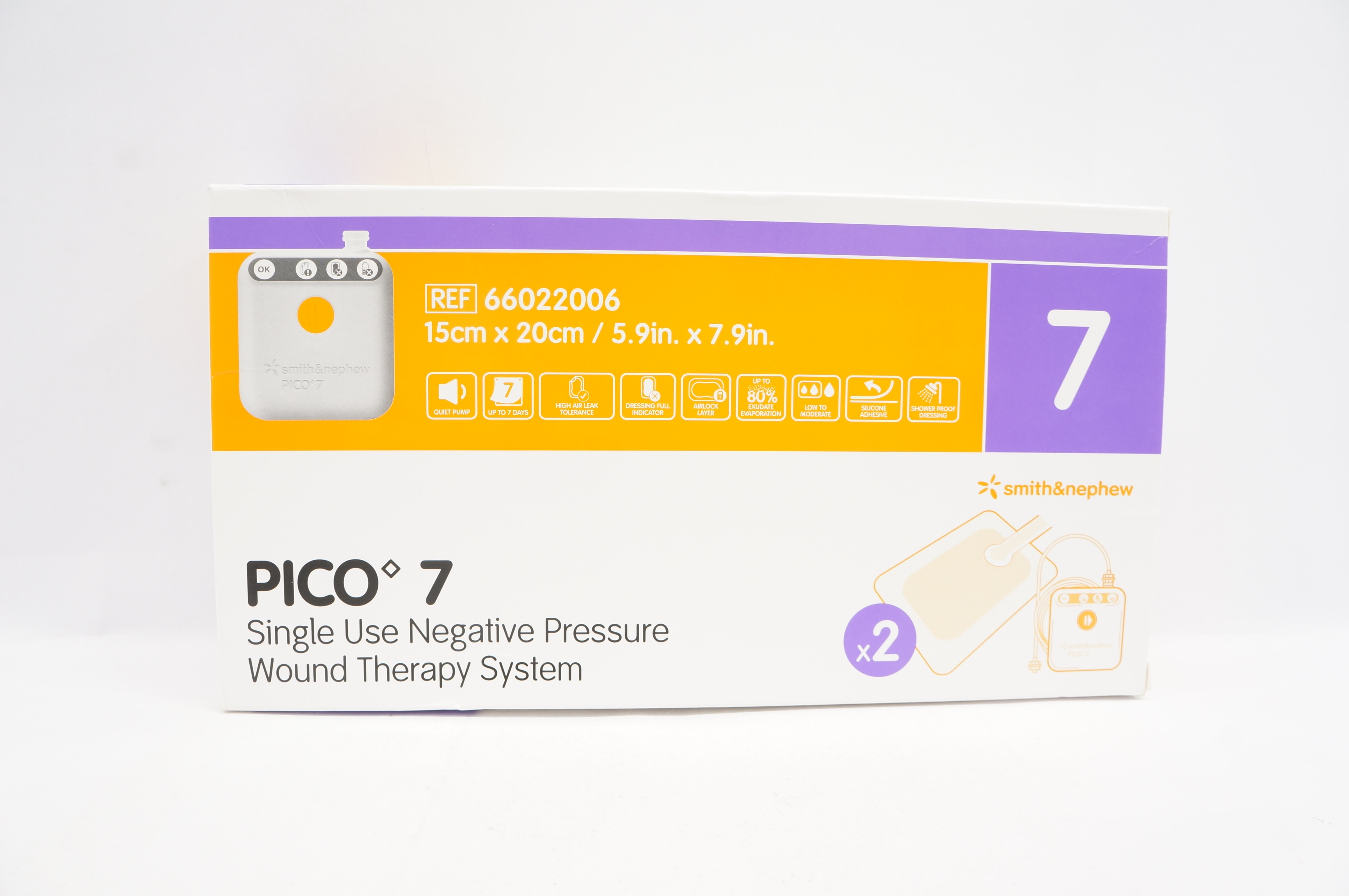 S&N 66022006 PICO 7 Negative Pressure Therapy System 5.9 x 7.9in (x) - Box of 2