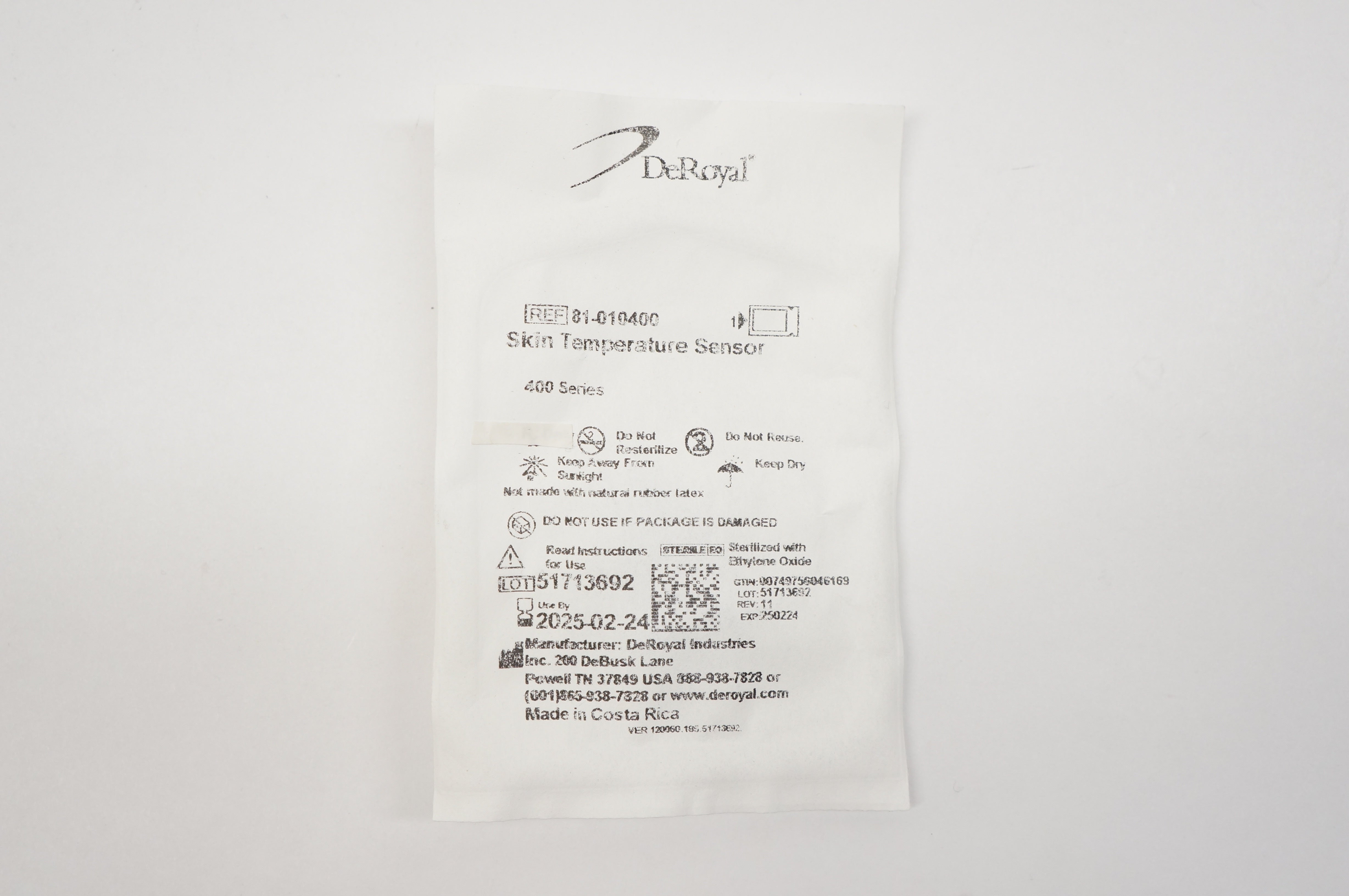 DeRoyal 81-010400 Skin Temperature Sensor 400 Series ~ Lot of 84