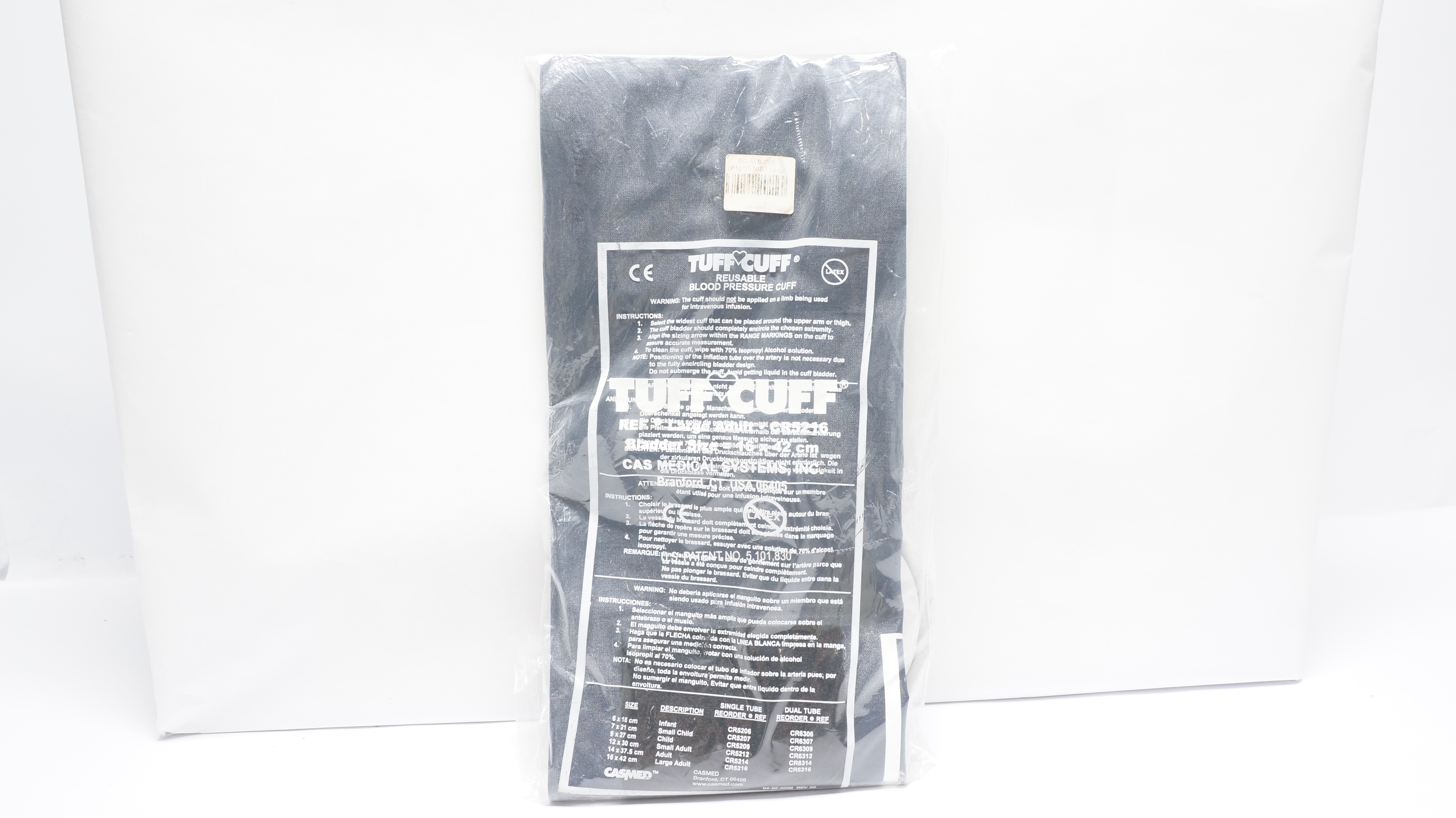 Medtronic CR5216 Physio-Control, Tuff Cuff Reusable Blood Pressure Cuff, Adult