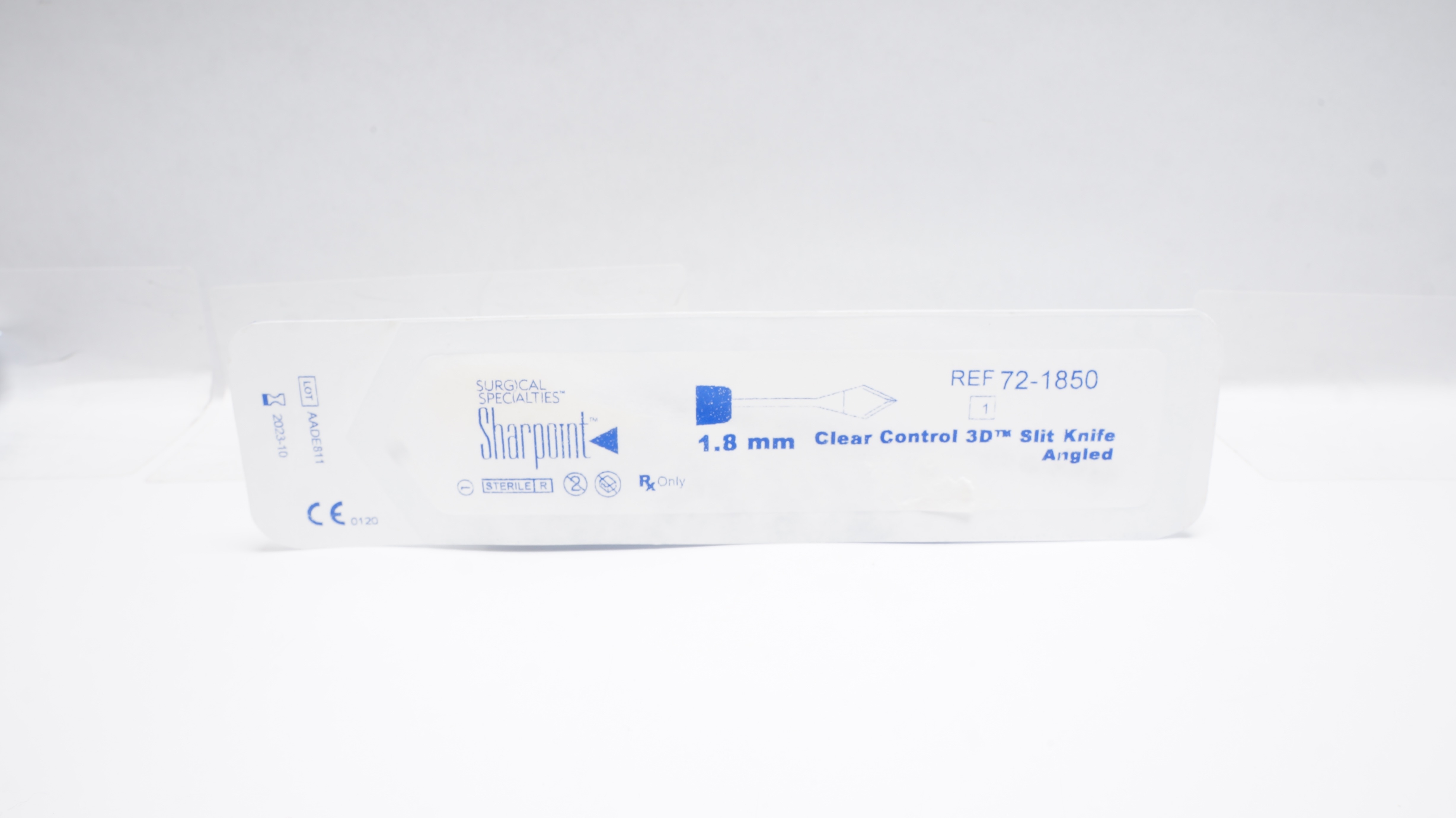 Sharpoint 72-1850 1.8mm Clear Control 3D Slit Knife, Angled (x)