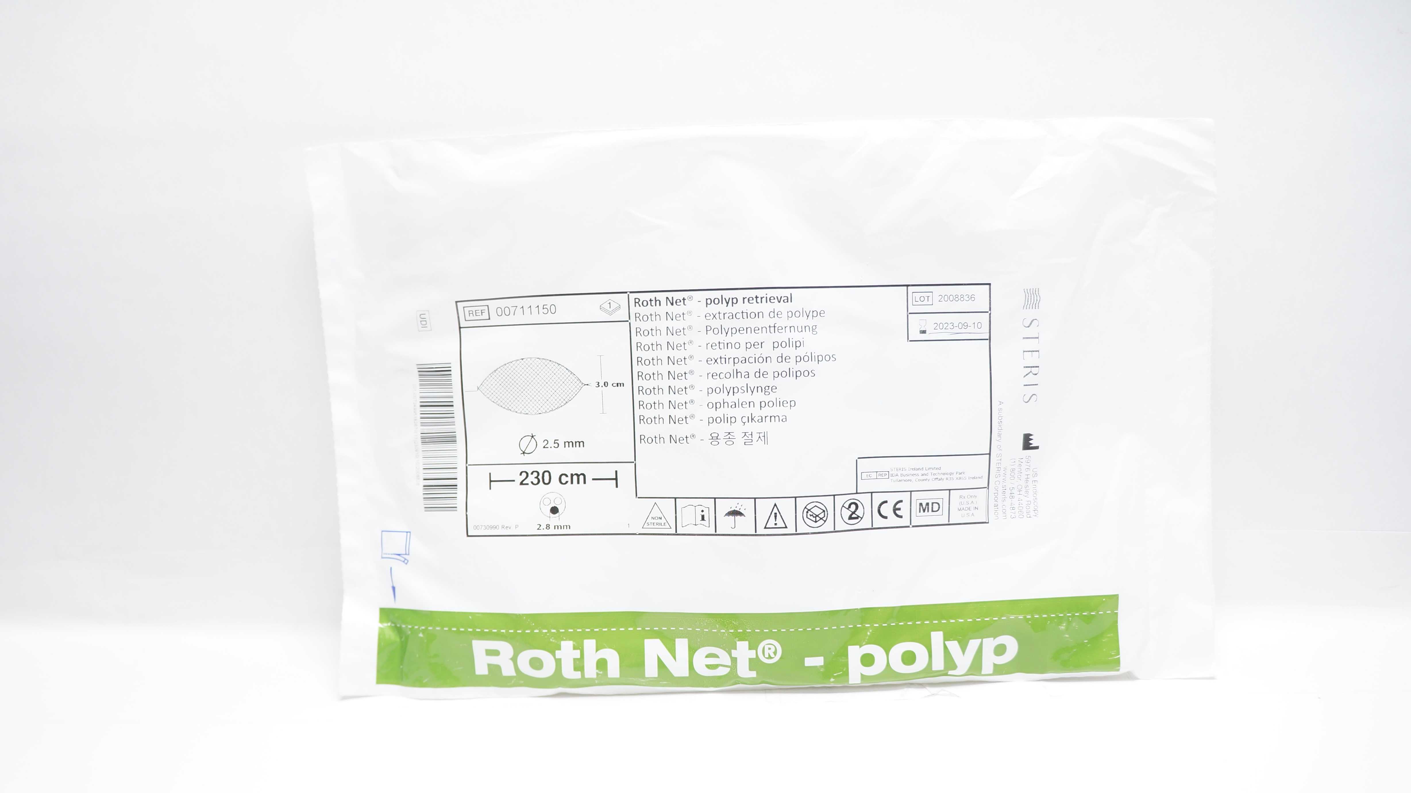 US Endoscopy 00711150 Steris Roth Net Polyp Retrieval 230cm x 3.0cm (x)