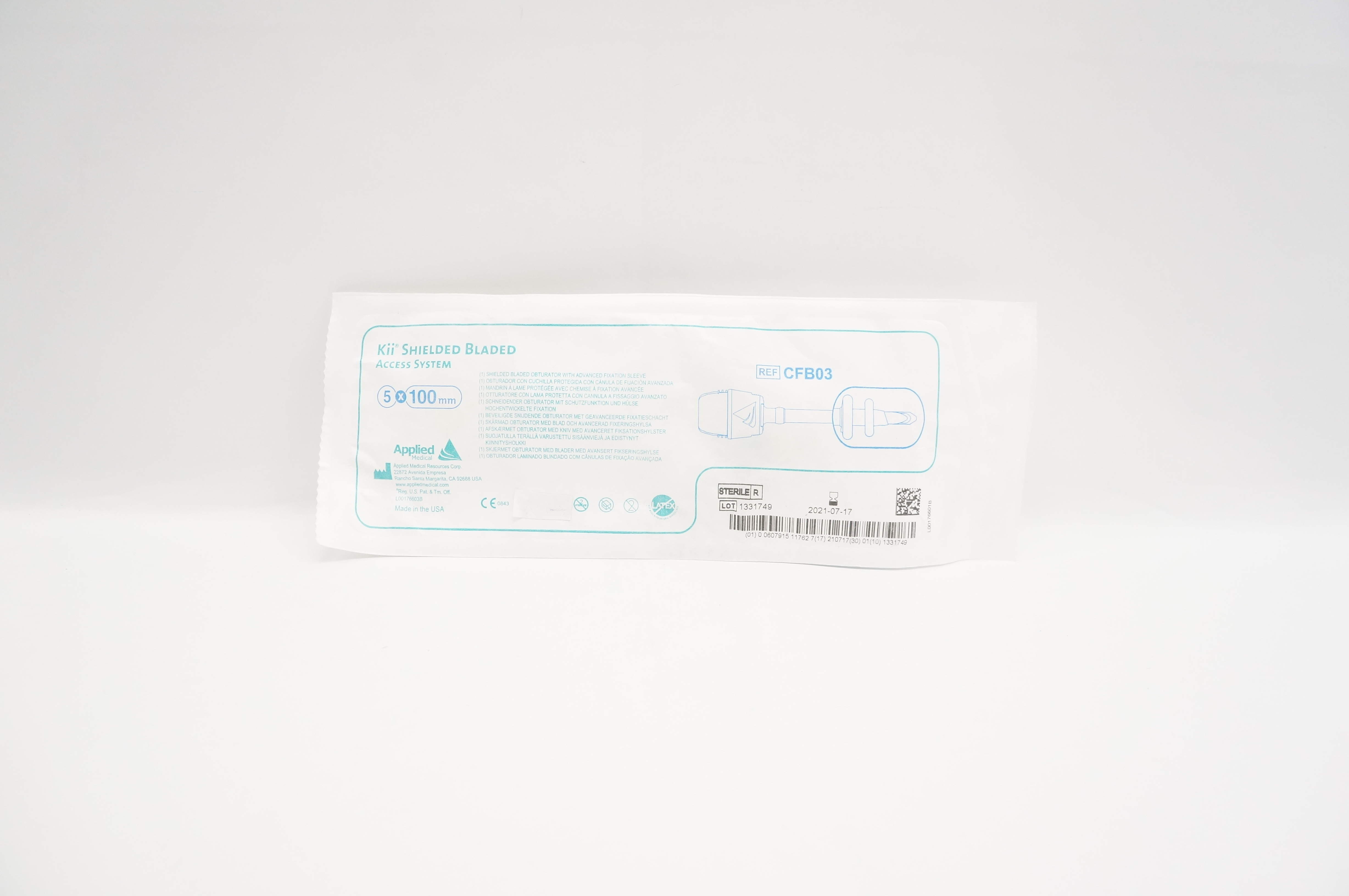 Applied Medical CFB03 Kii Shielded Bladed Access System 5x100mm (x)