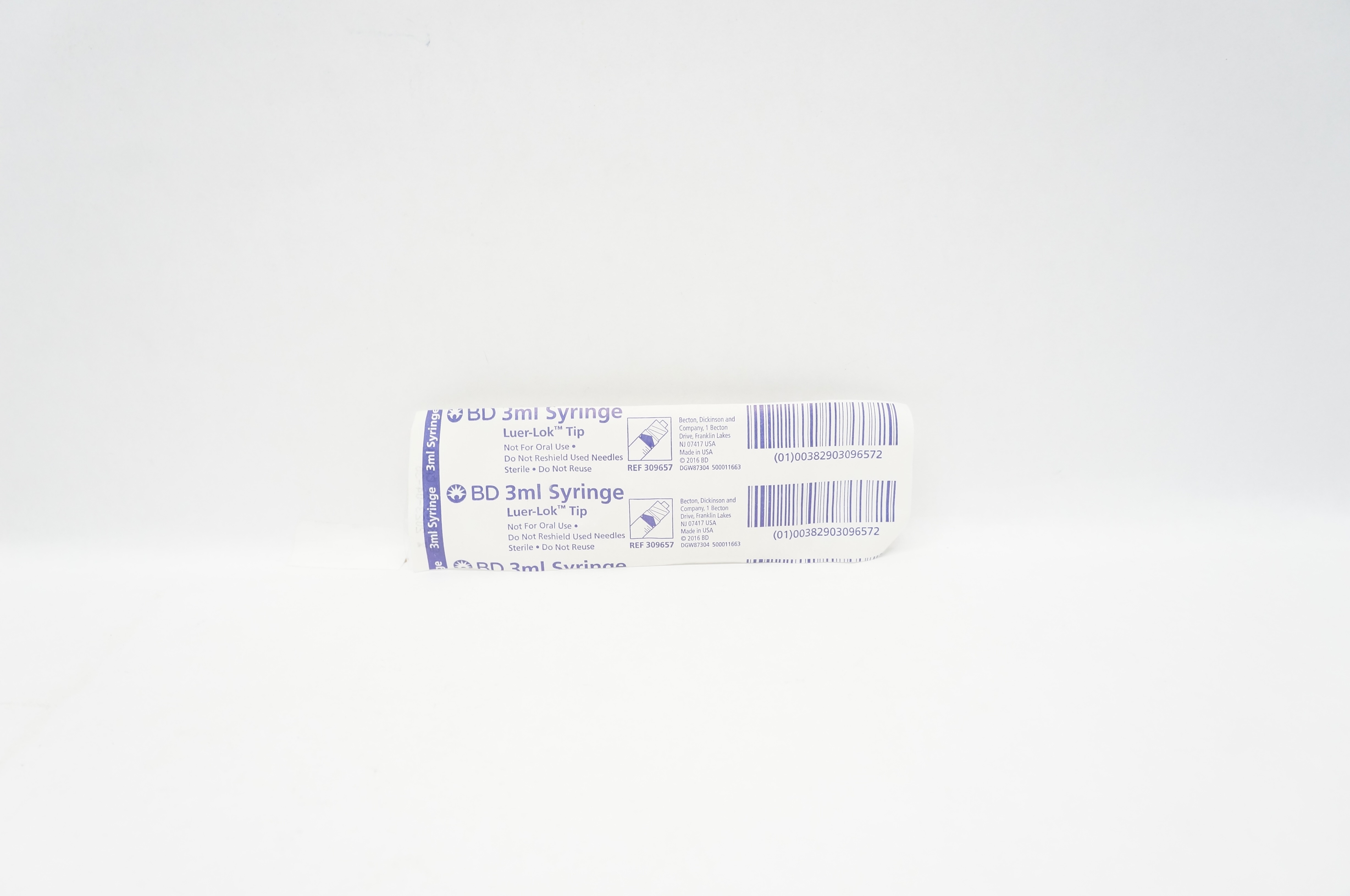 BD 309657 Plastipak Luer-Lok Tip, 3mL Syringe