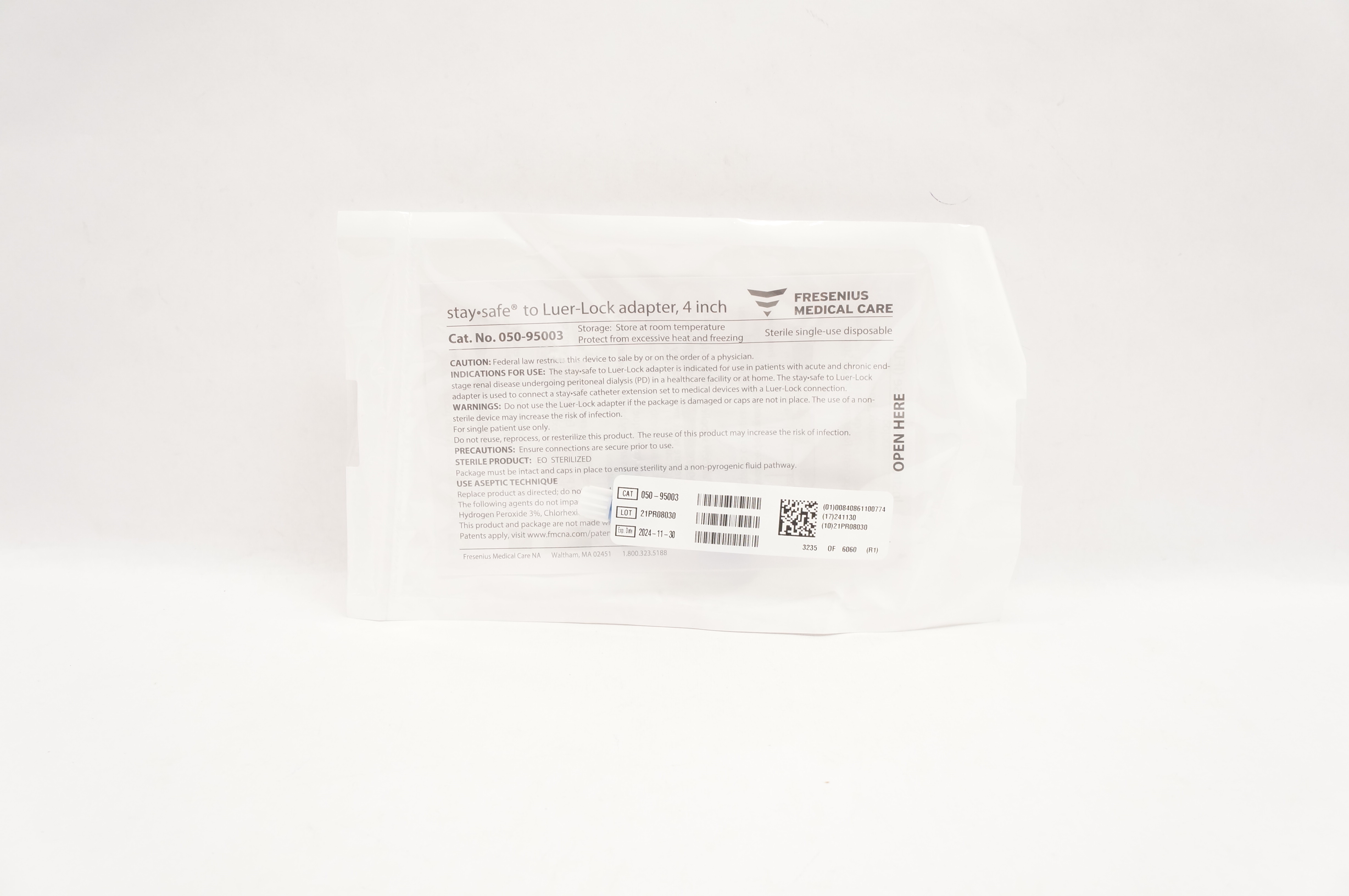 Fresenius Medical Care 050-95003 Luer-Lock Adaptor 4inch