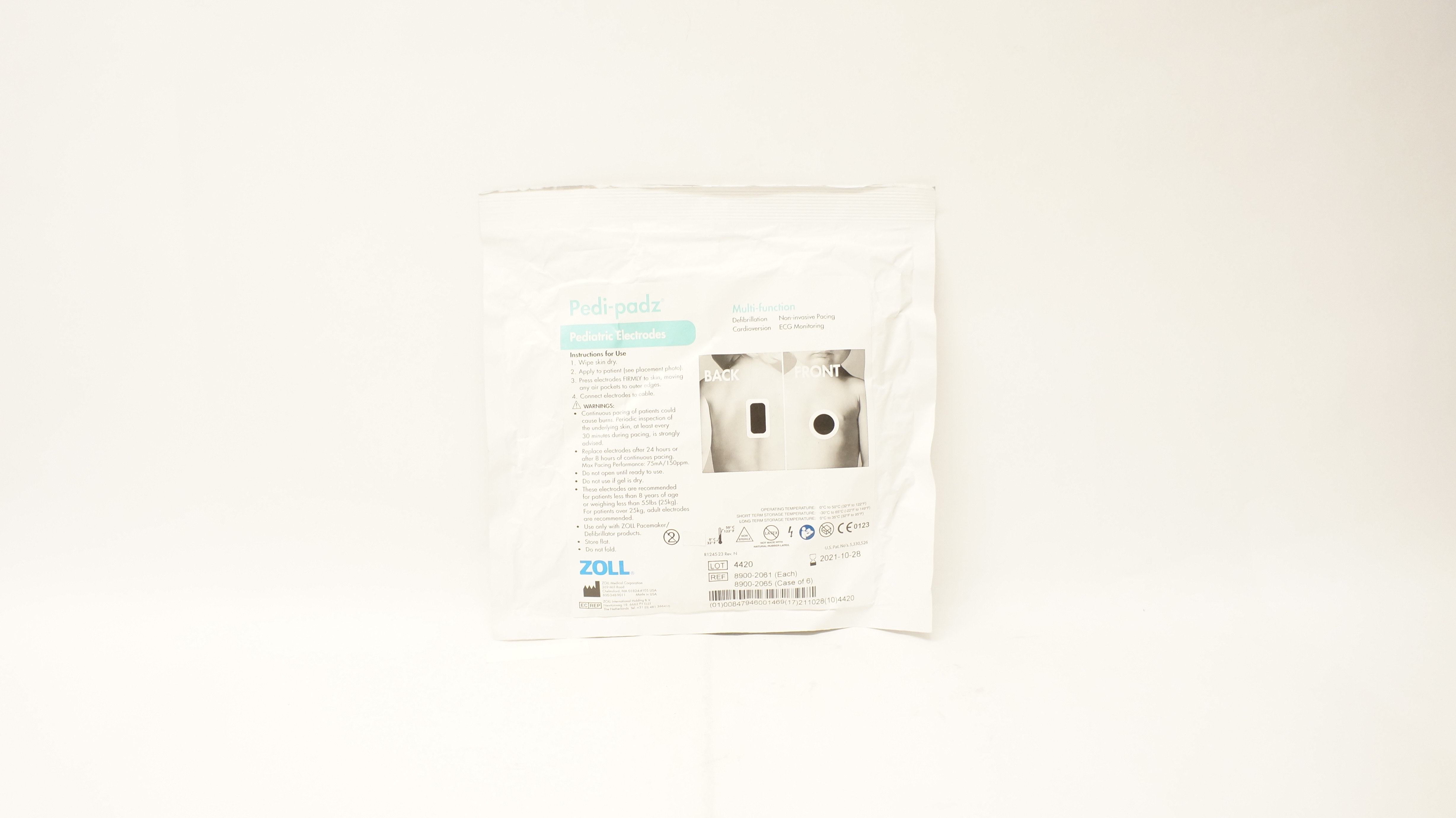 Zoll 8900-2061 Pedi-padz Multi-Function Pediatric Electrodes (x)