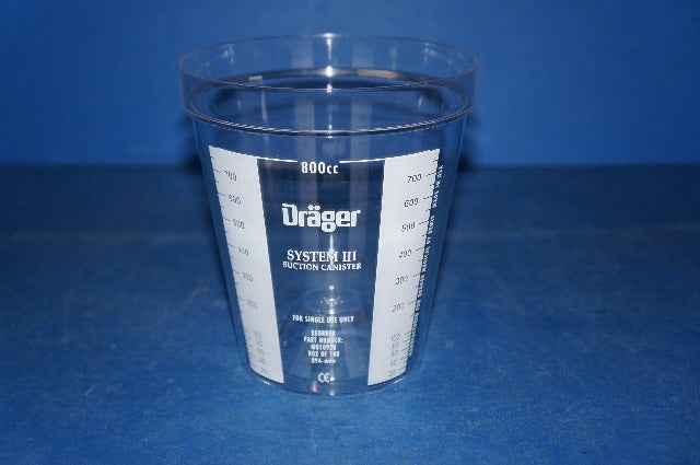 Drager MU10918-02 Suction Bottle With Filter And Tube Disposable 800 mL-20 pcs