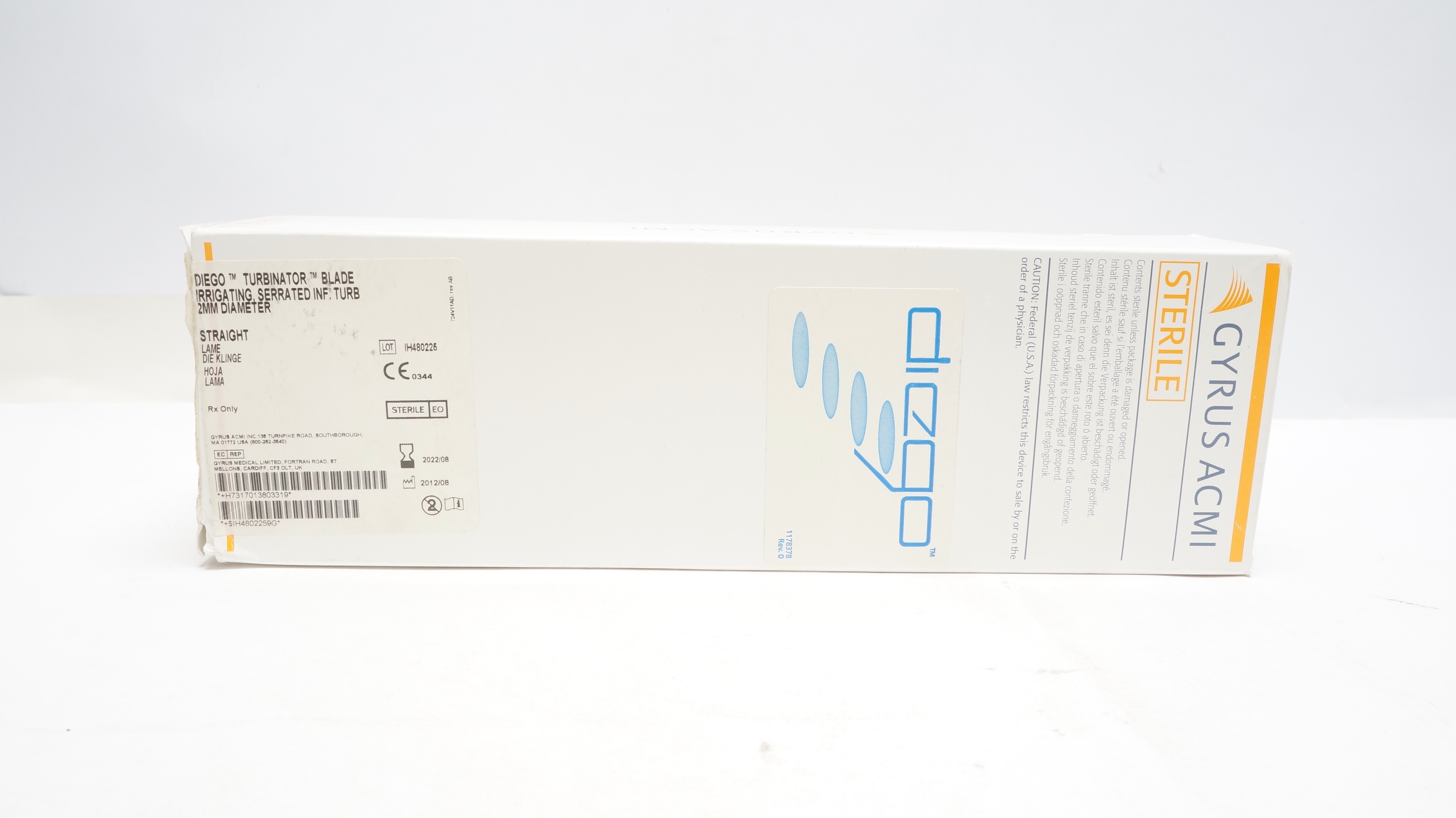 GYRUS ACMI 70138033 Diego Turbinator Blade Irrigating 2mm (x) - Box of 6