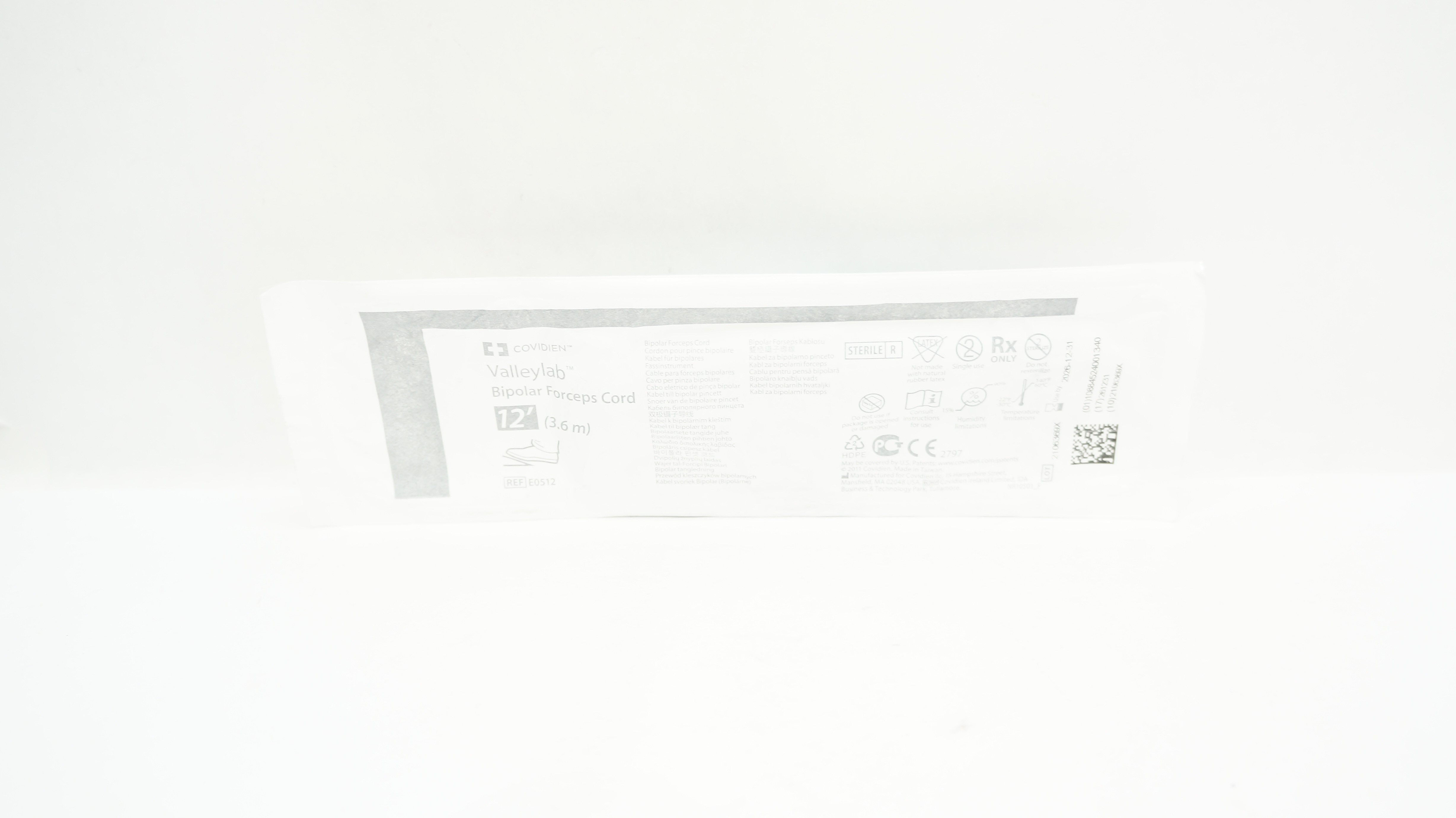 Covidien E0512 Valleylab Bipolar Forceps Cord 12 Ft.