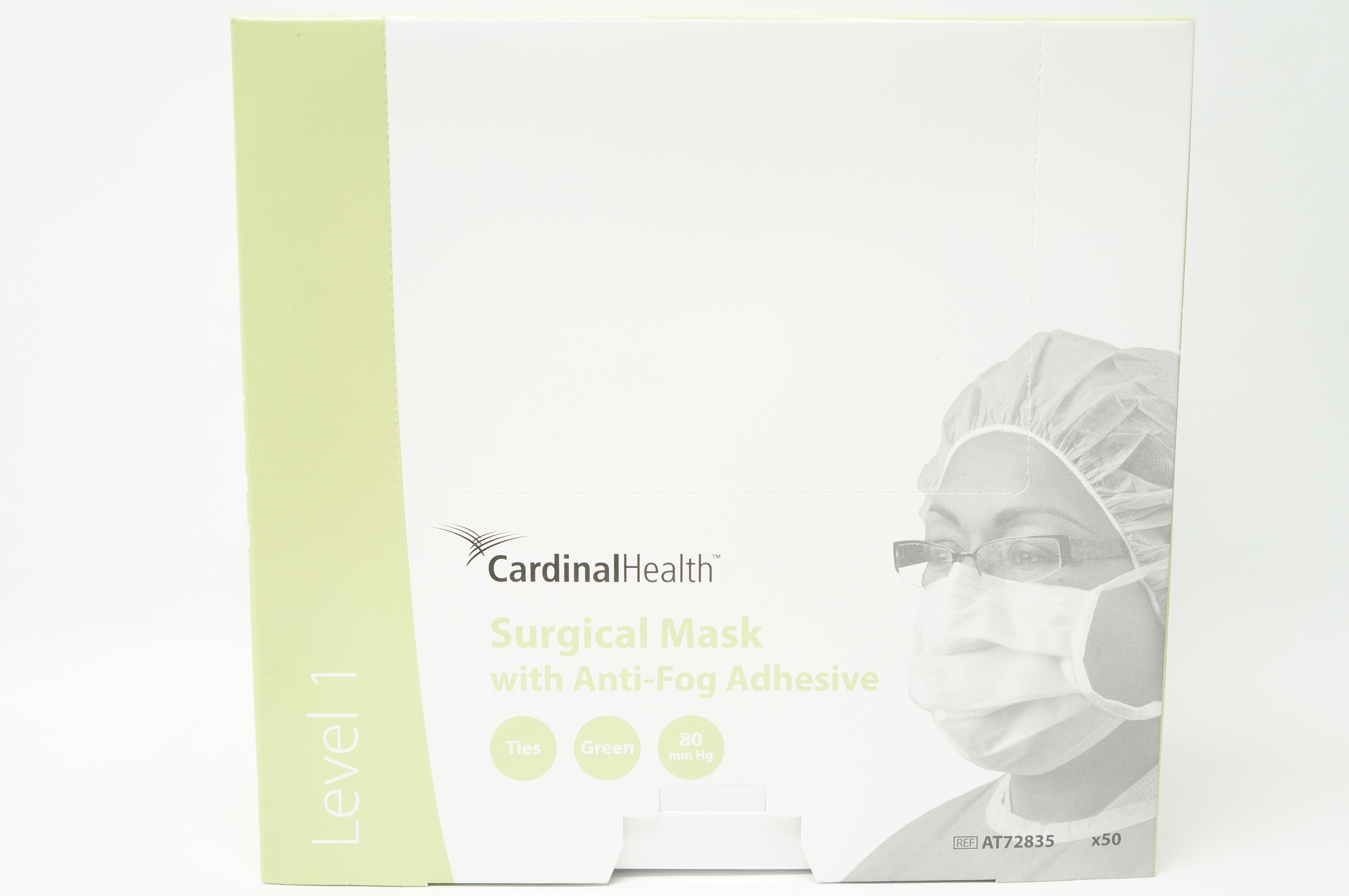 Cardinal Health AT72835 Surgical Mask W/Anti-fog Adhesive Level 3 - Box of 50
