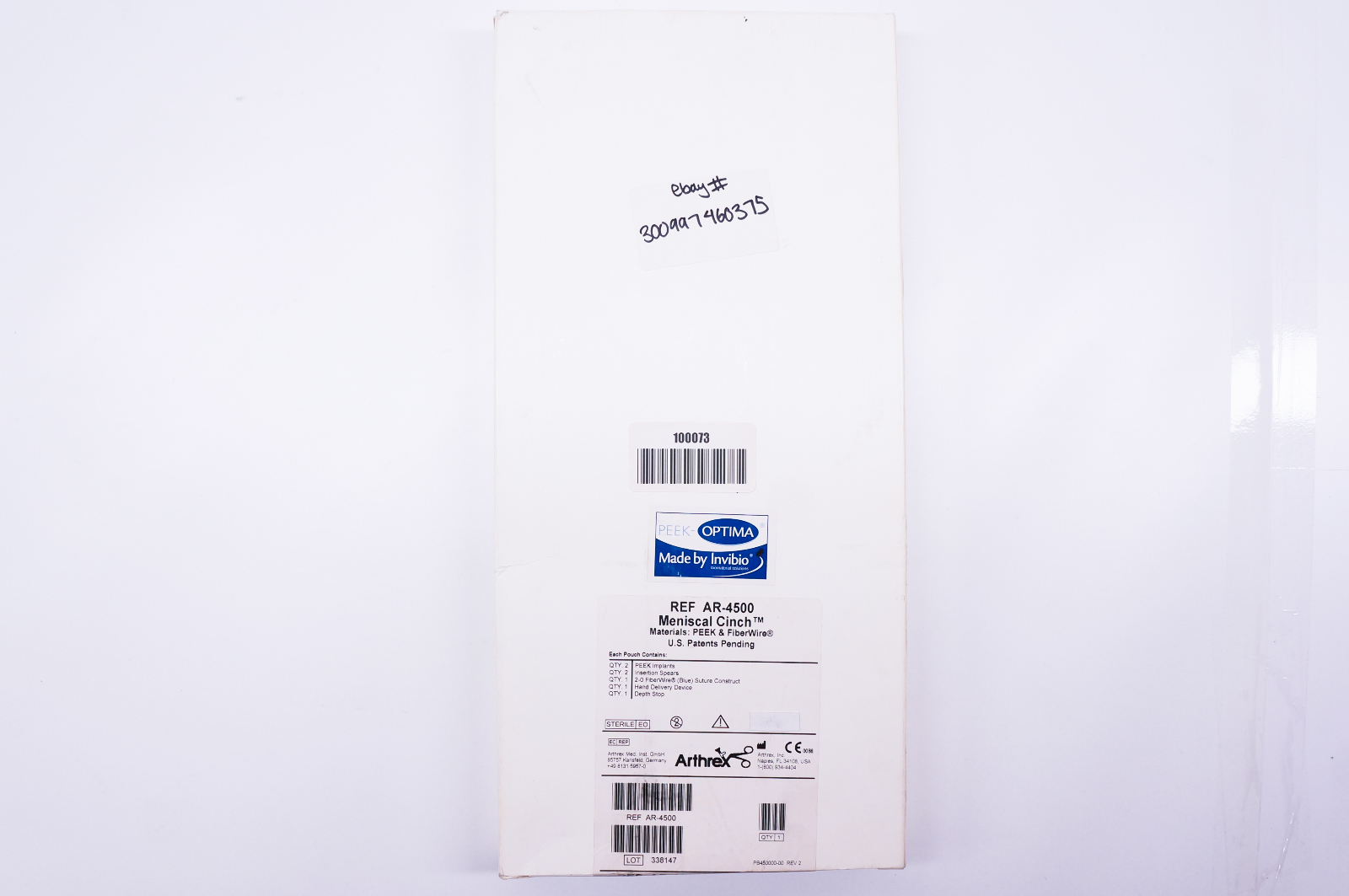 Arthrex AR-4500 Meniscal Cinch, PEEK & FiberWire (x)