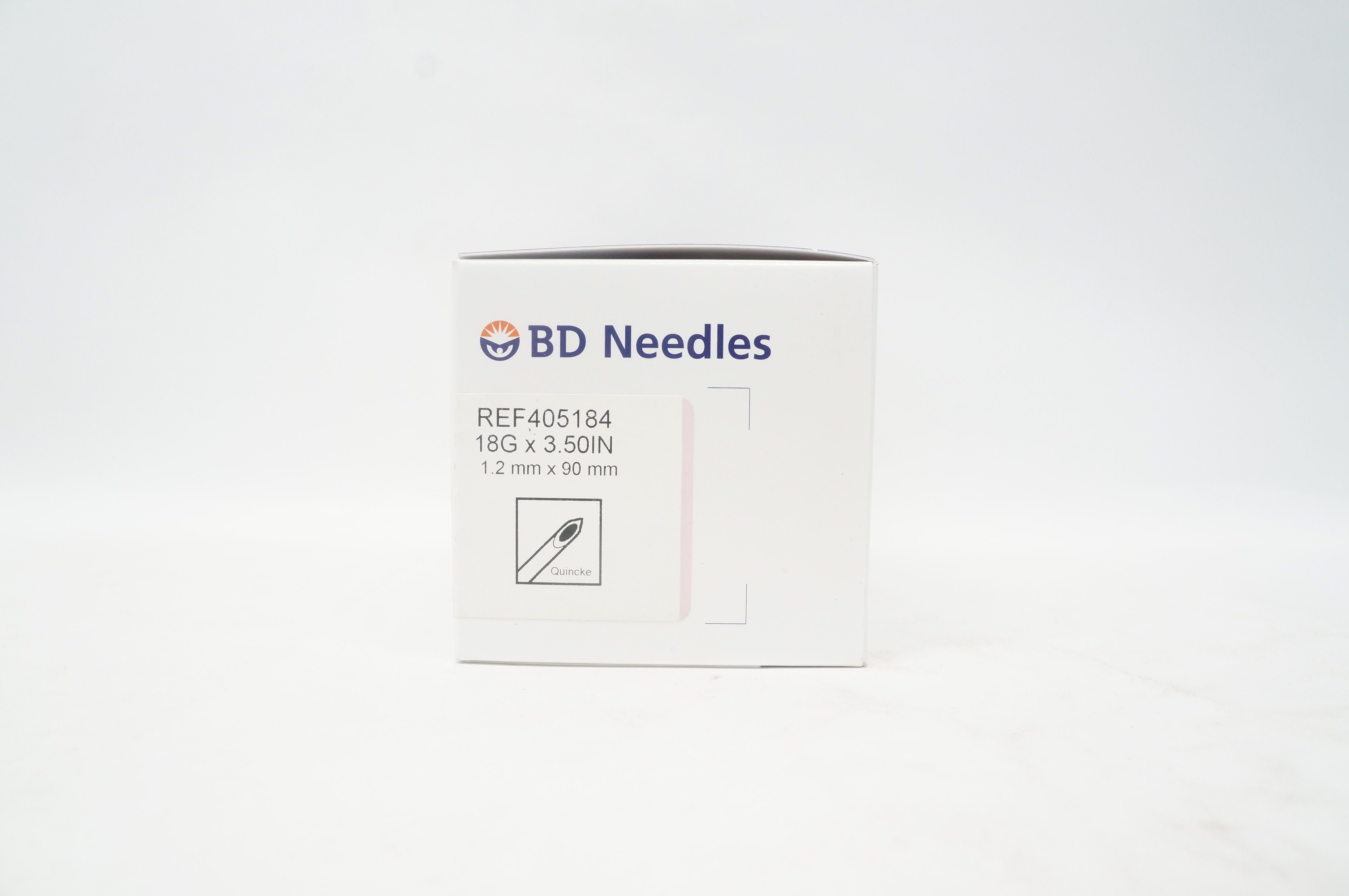 BD 405184 Becton Spinal Ndle Quincke Type Point 18G x 3.50inch (x)-  Box of 25