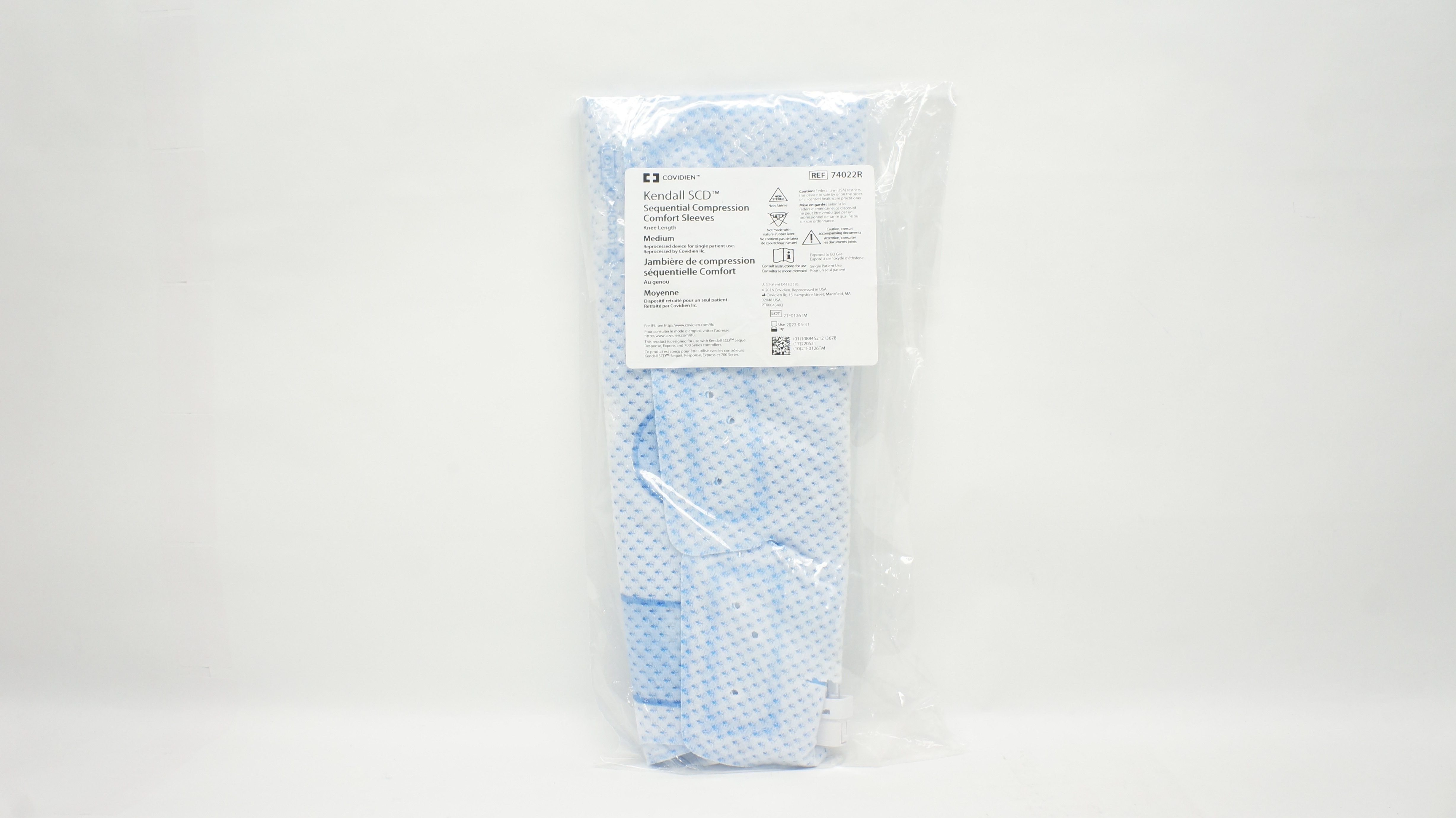 Covidien 74022R Kendall SCD Sequential Compression Comfort Sleeves Medium