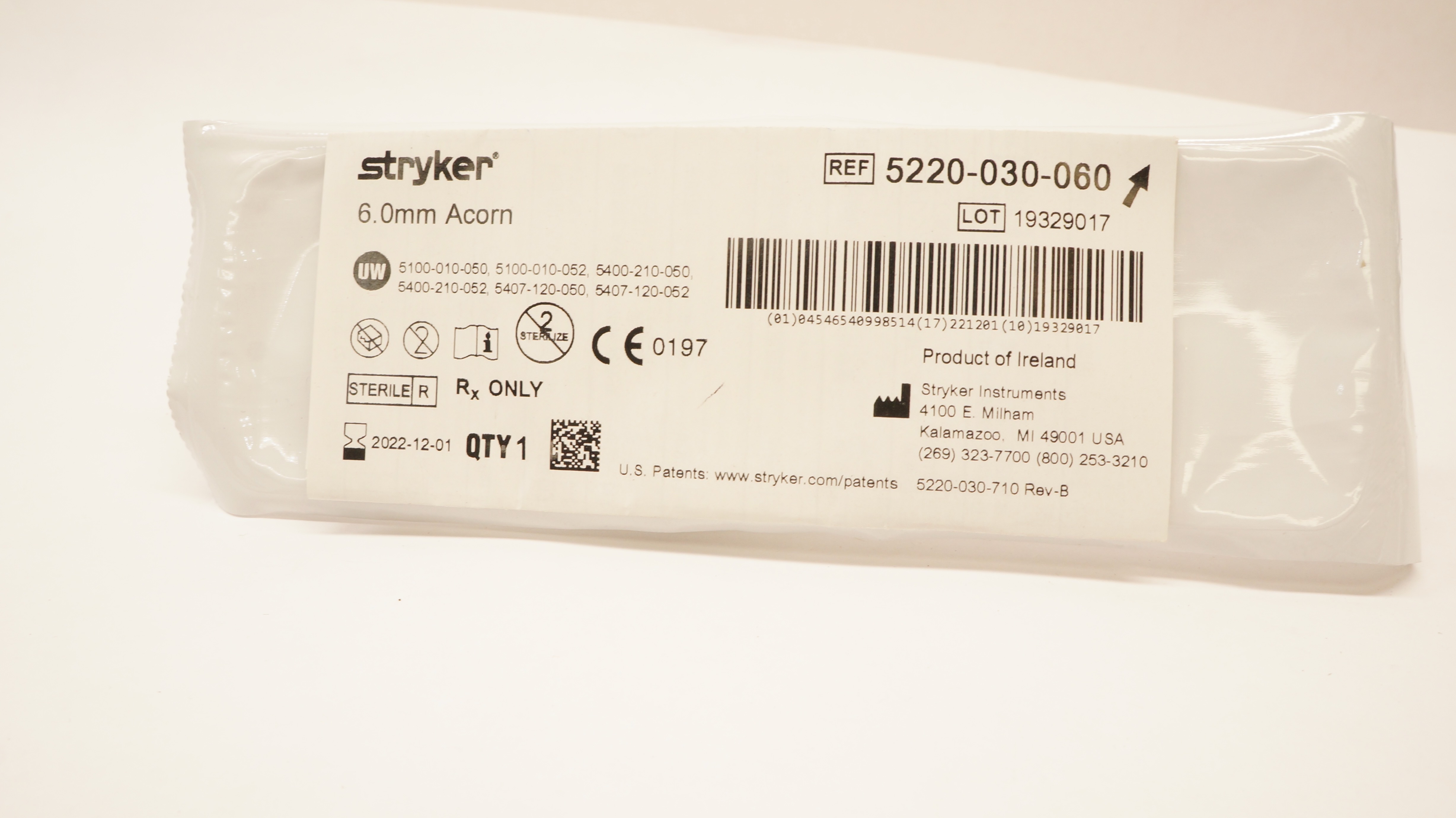 Stryker 5220-030-060 Acorn 6.0mm (x)