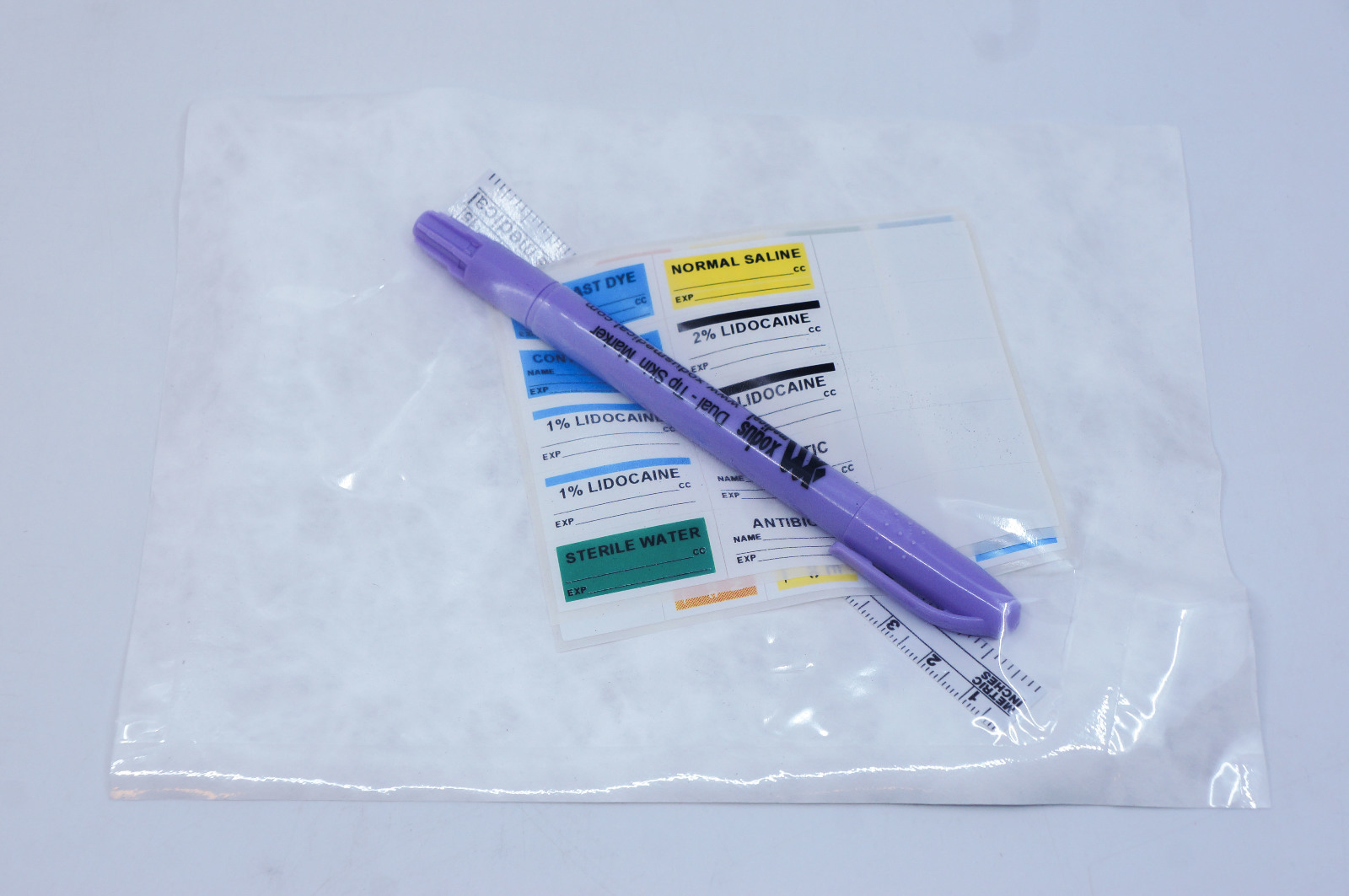 Xodus Medical CL22842 Medication Labels w/Marker & Ruler Urology