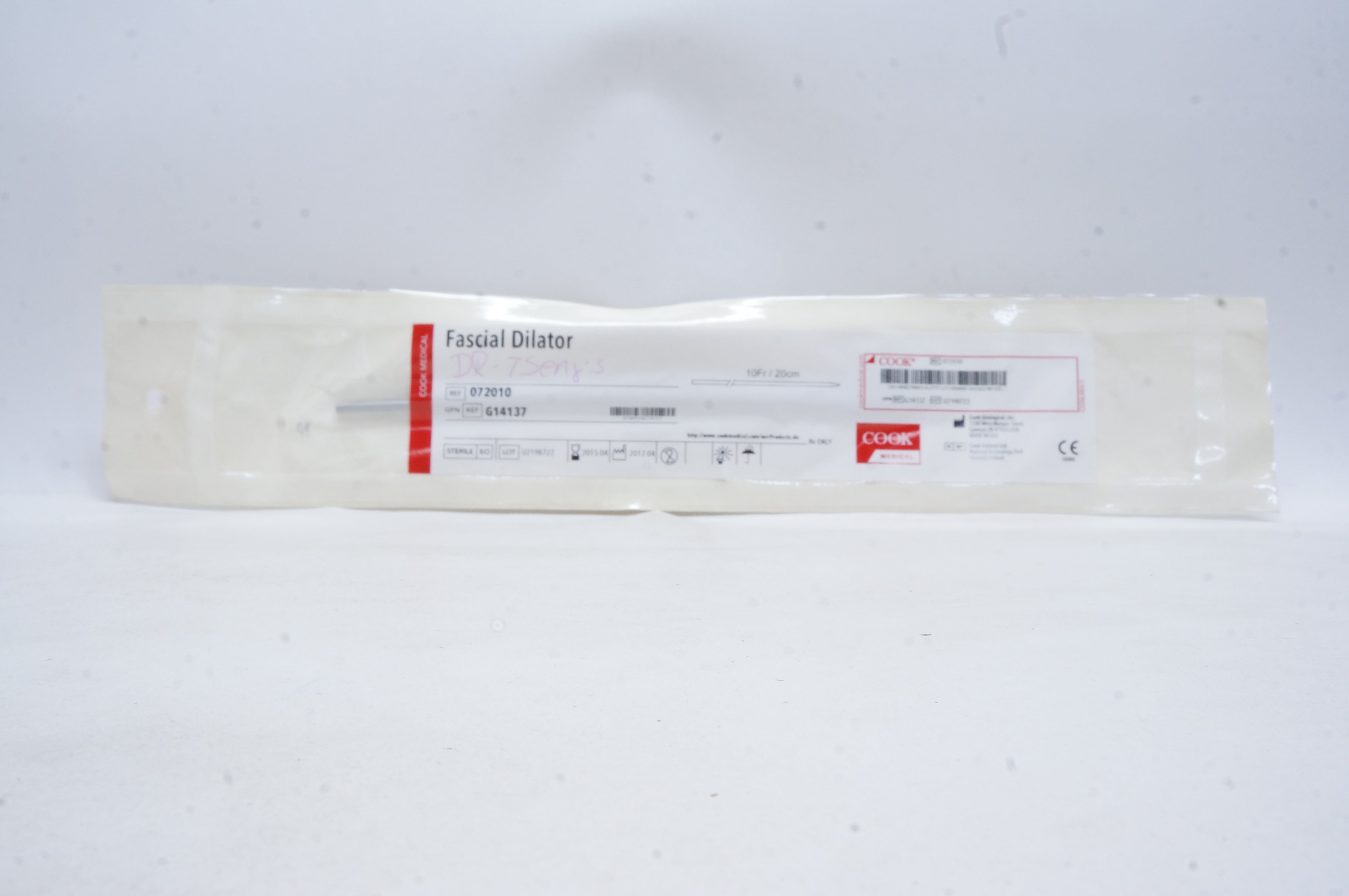 Cook Medical 072010 Fascial Dilator 10Fr. x 20cm (x)