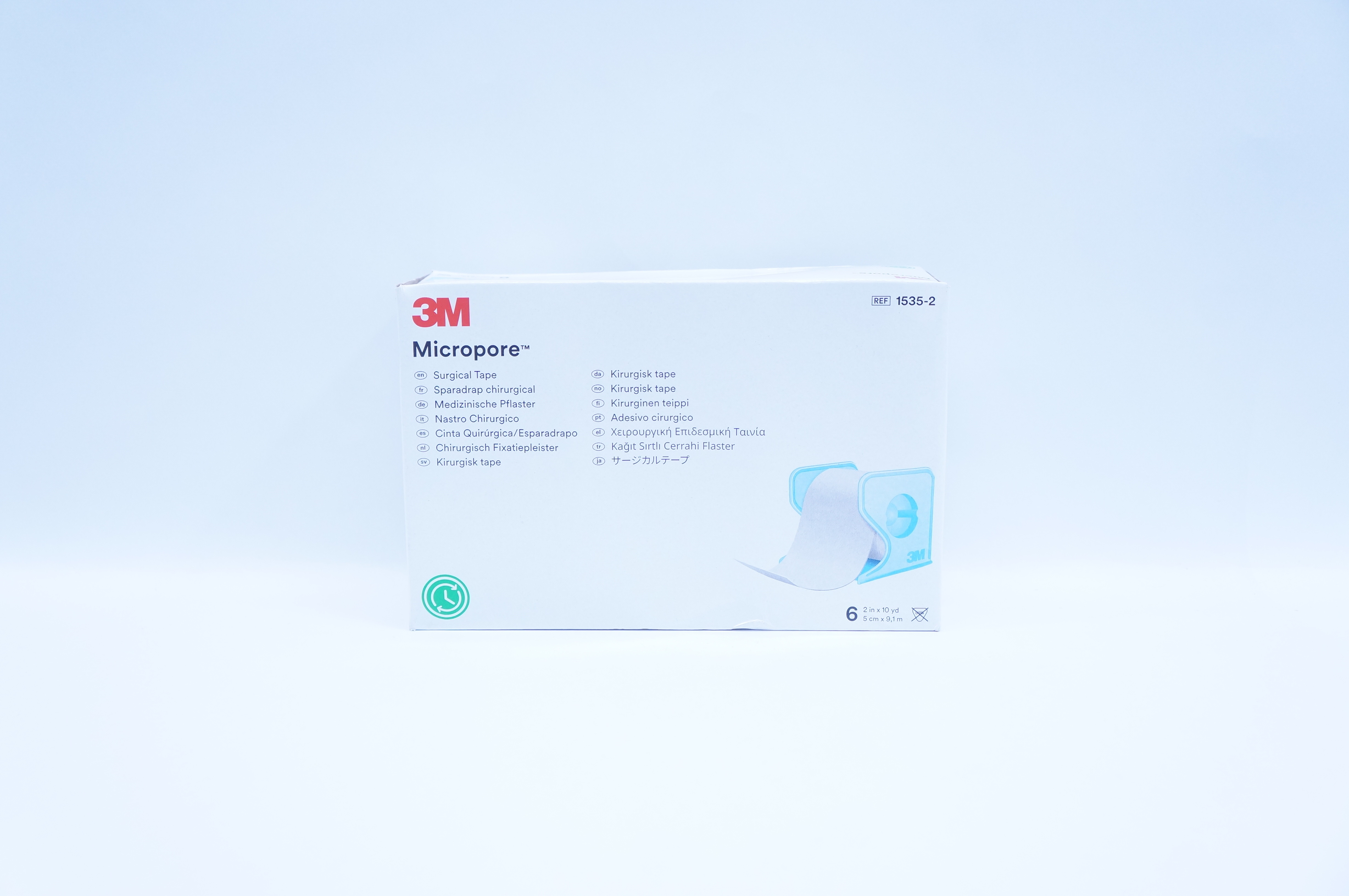 3M 1535-2 Micropore Surgical Tape 2inch x 10yd. - Box of 6