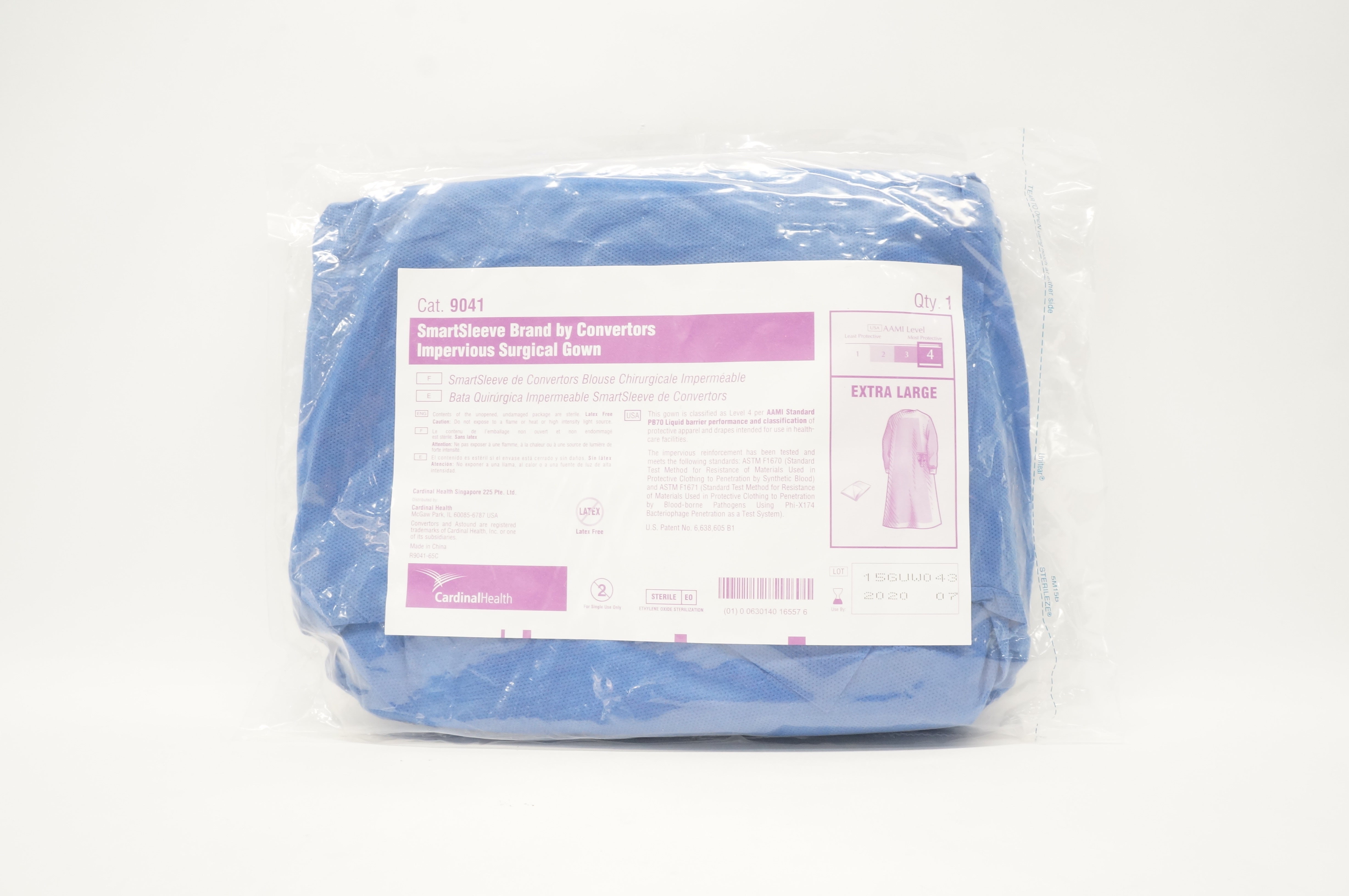 Cardinal Health 9041 Convertors Impervious Surgical Gown Extra Large (x)