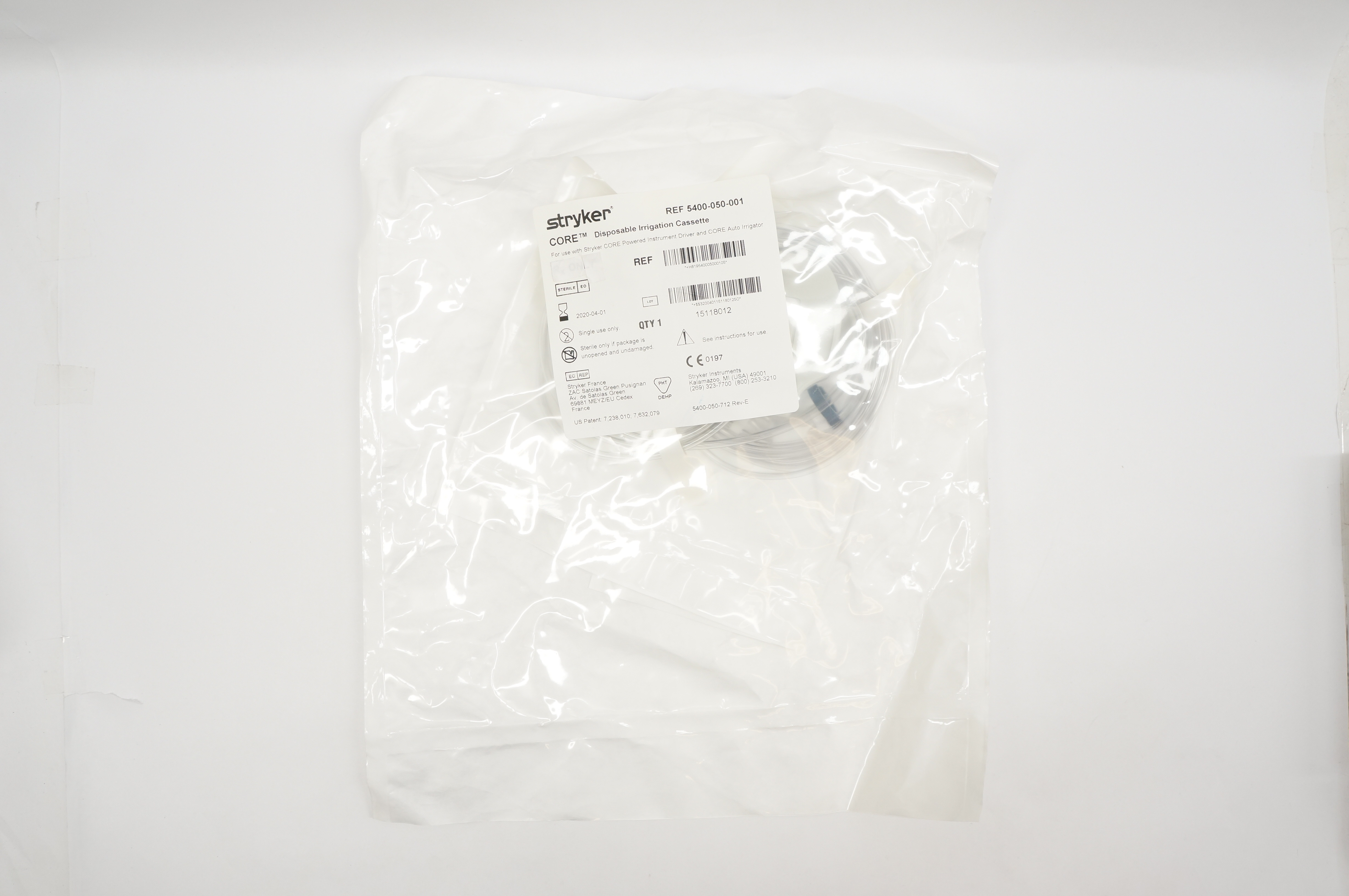 Stryker 5400-050-001 Core Disposable Irrigation Cassette (x)