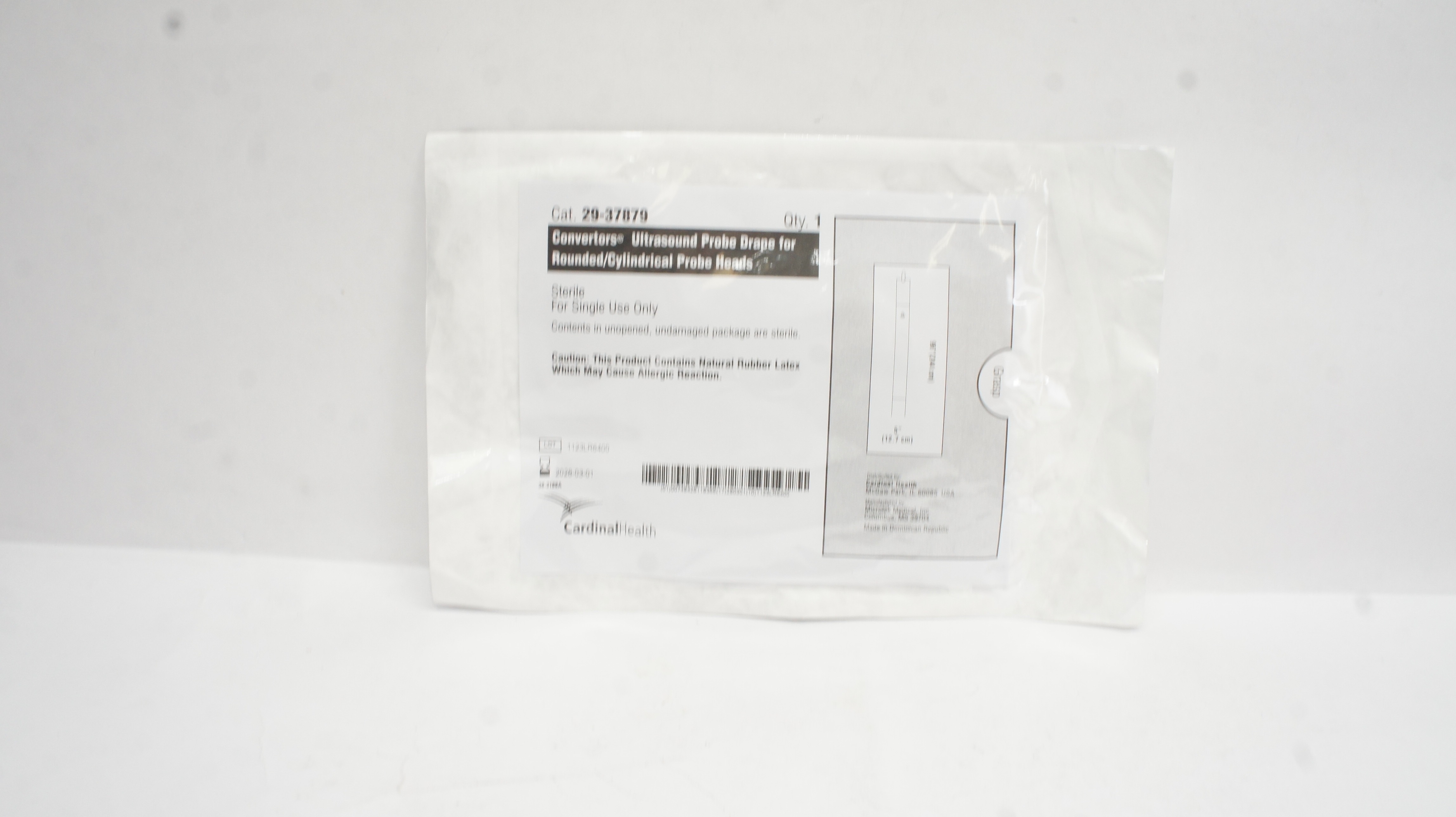Cardinal Health 29-37879 Convertors Ultrasound Probe Drape 96inch x 5inch