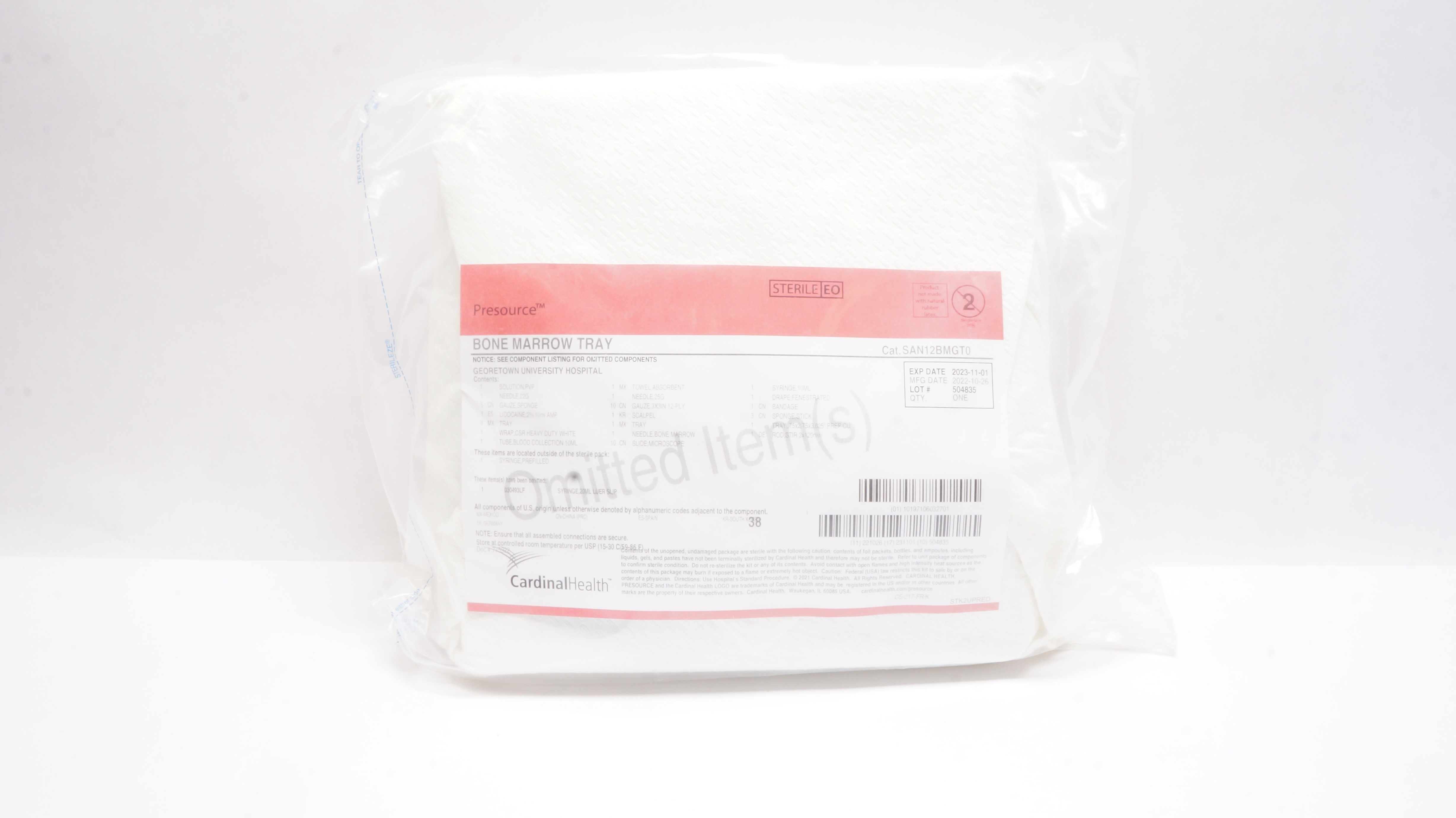 Cardinal Health SAN12BMGT0 Presource Bone Marrow Tray