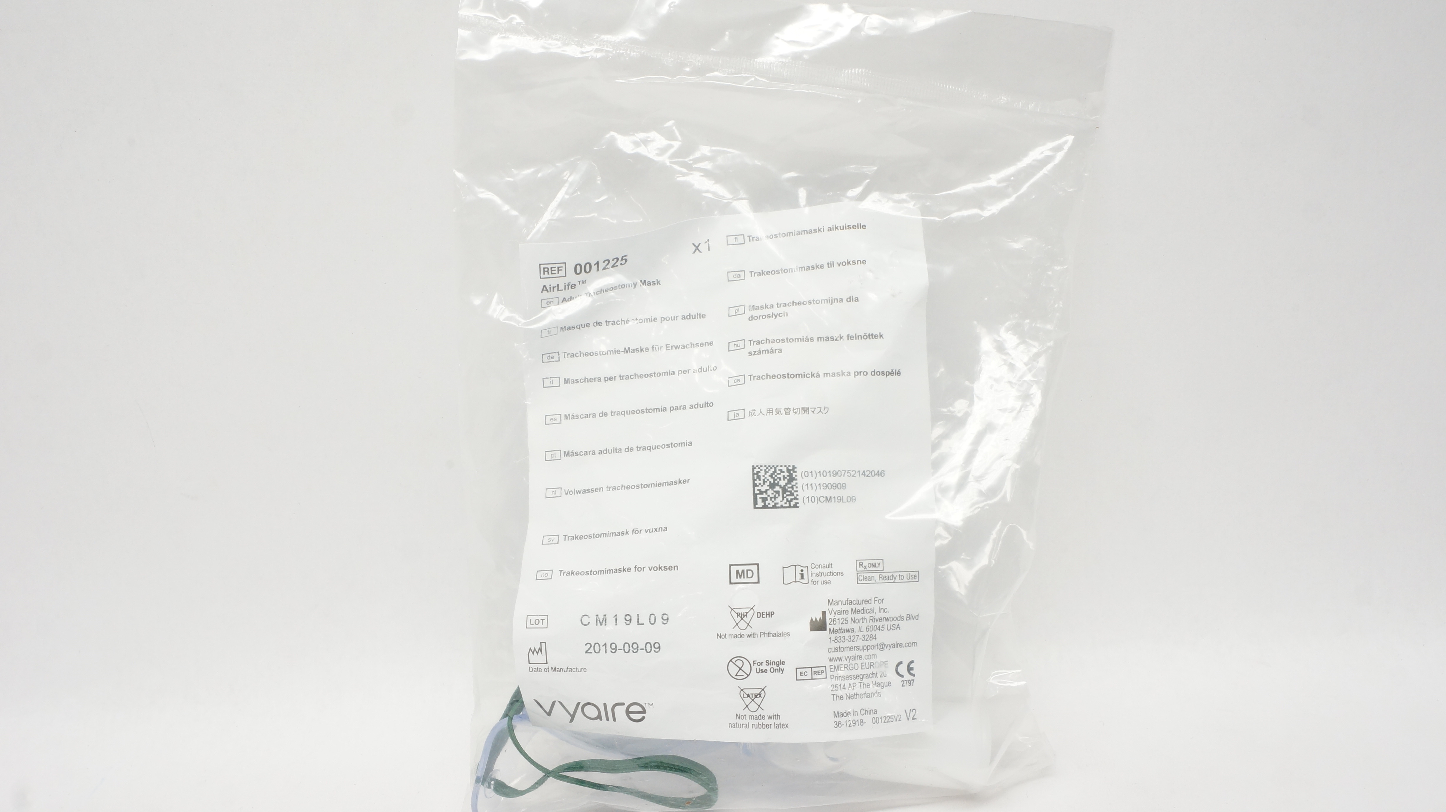 Vyaire 001225 AirLife Adult Tracheostomy Mask