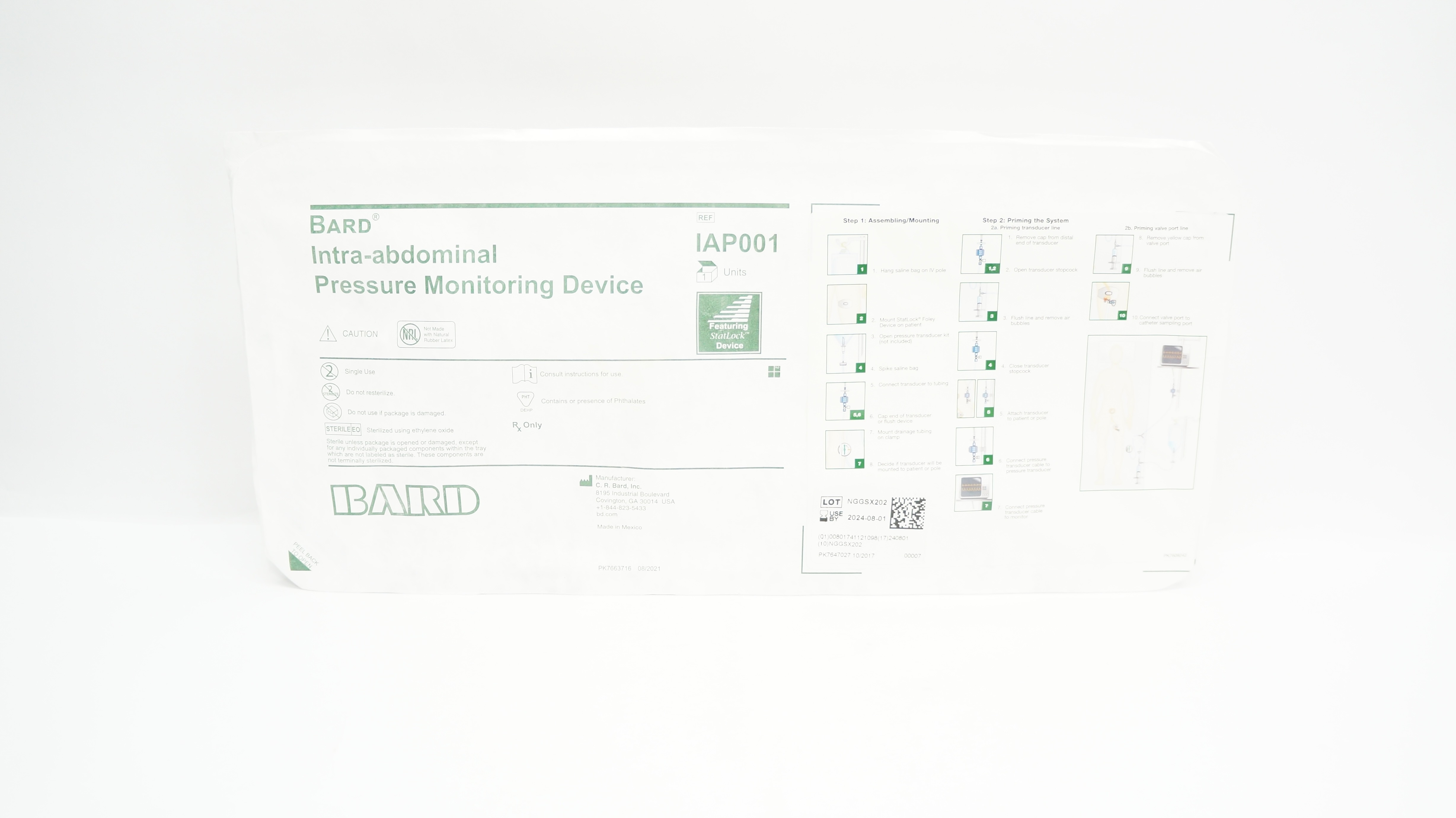 Bard IAP001 Intra-abdominal Pressure Monitoring Device