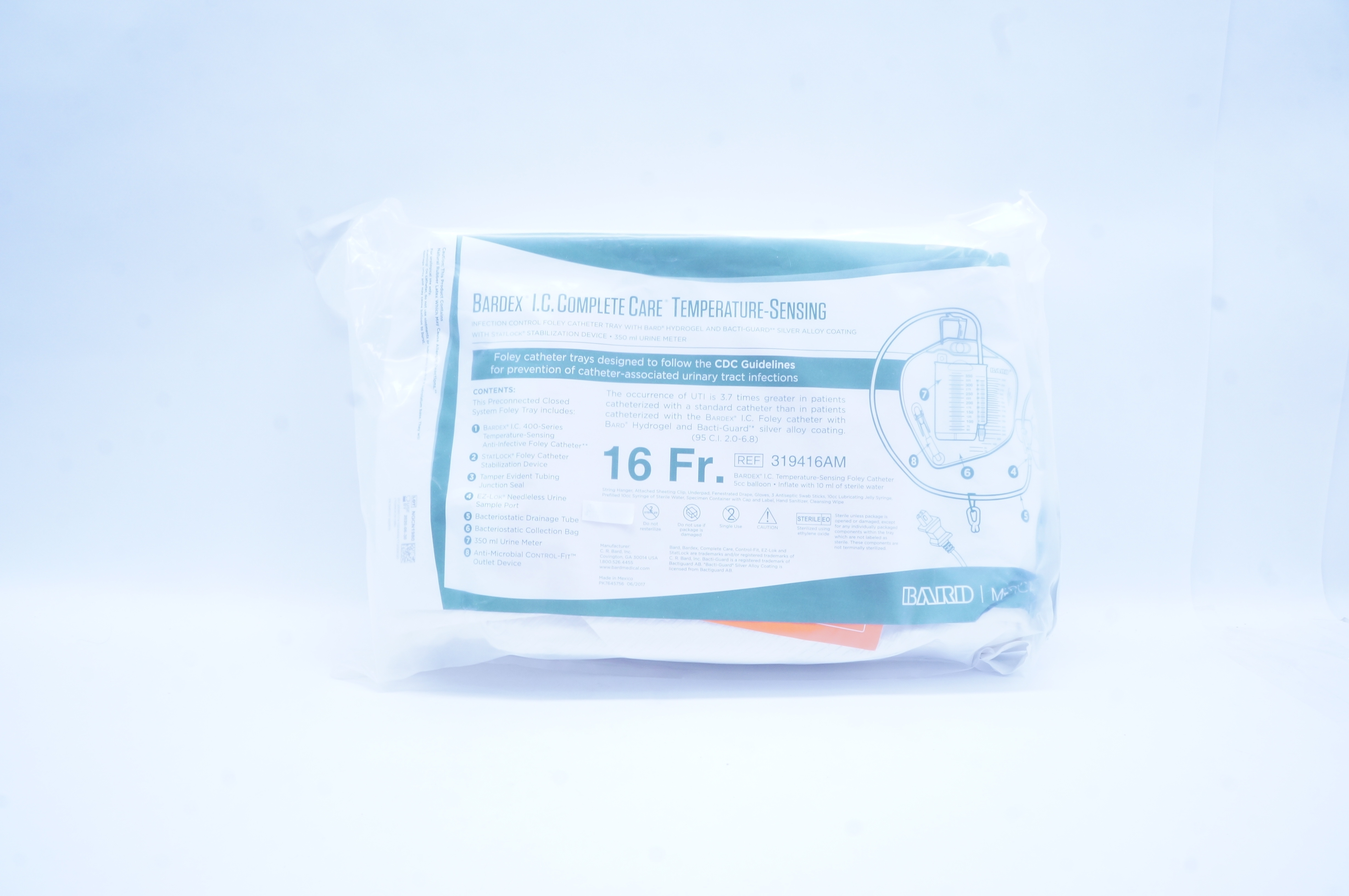 Bard 319416AM Bardex I.C. Complete Care Temperature-Sensing 16Fr (x)