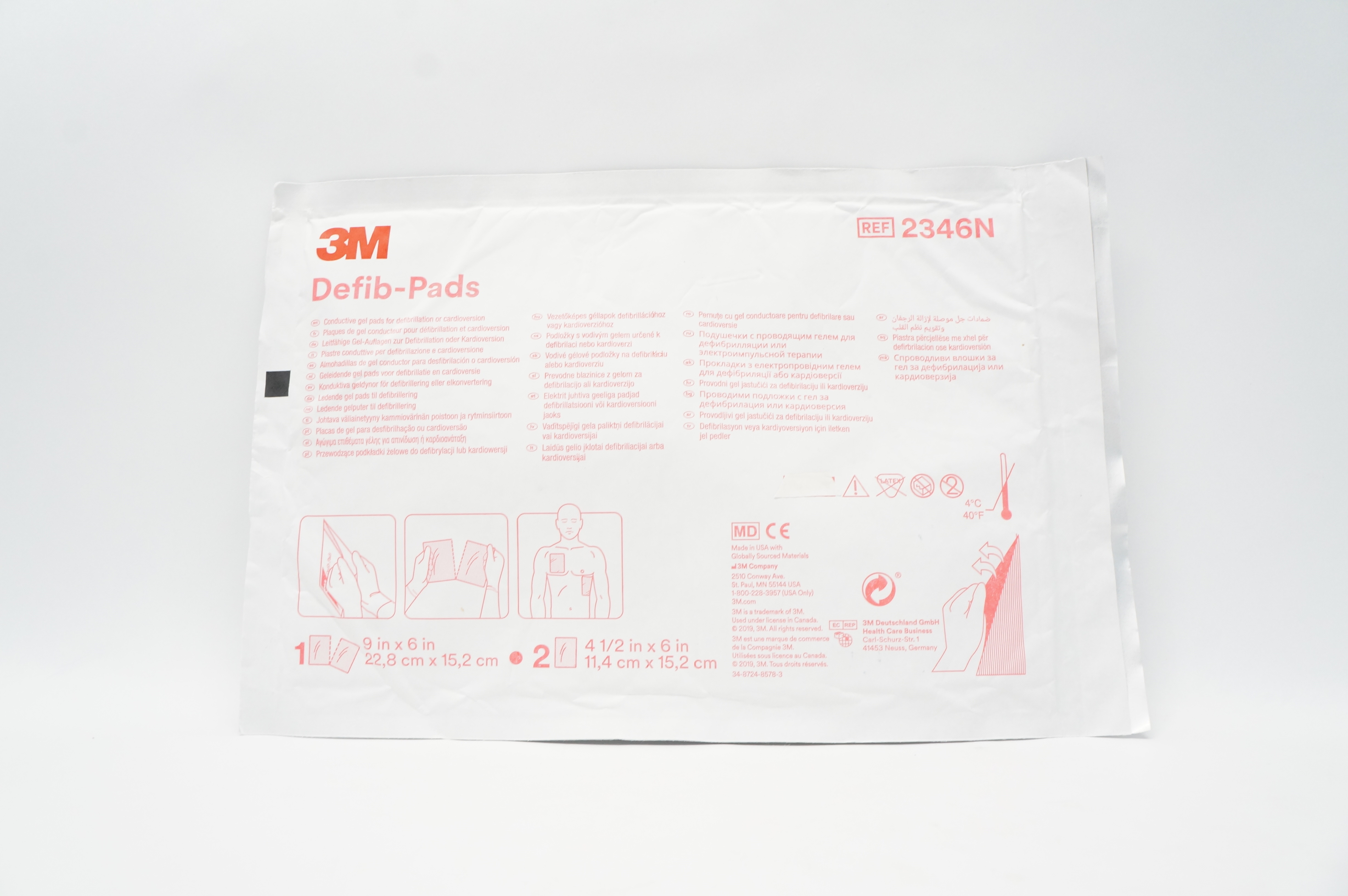 3M 2346N Defi-Pads 9inch x 6inch, 4-1/2inch x 6inch