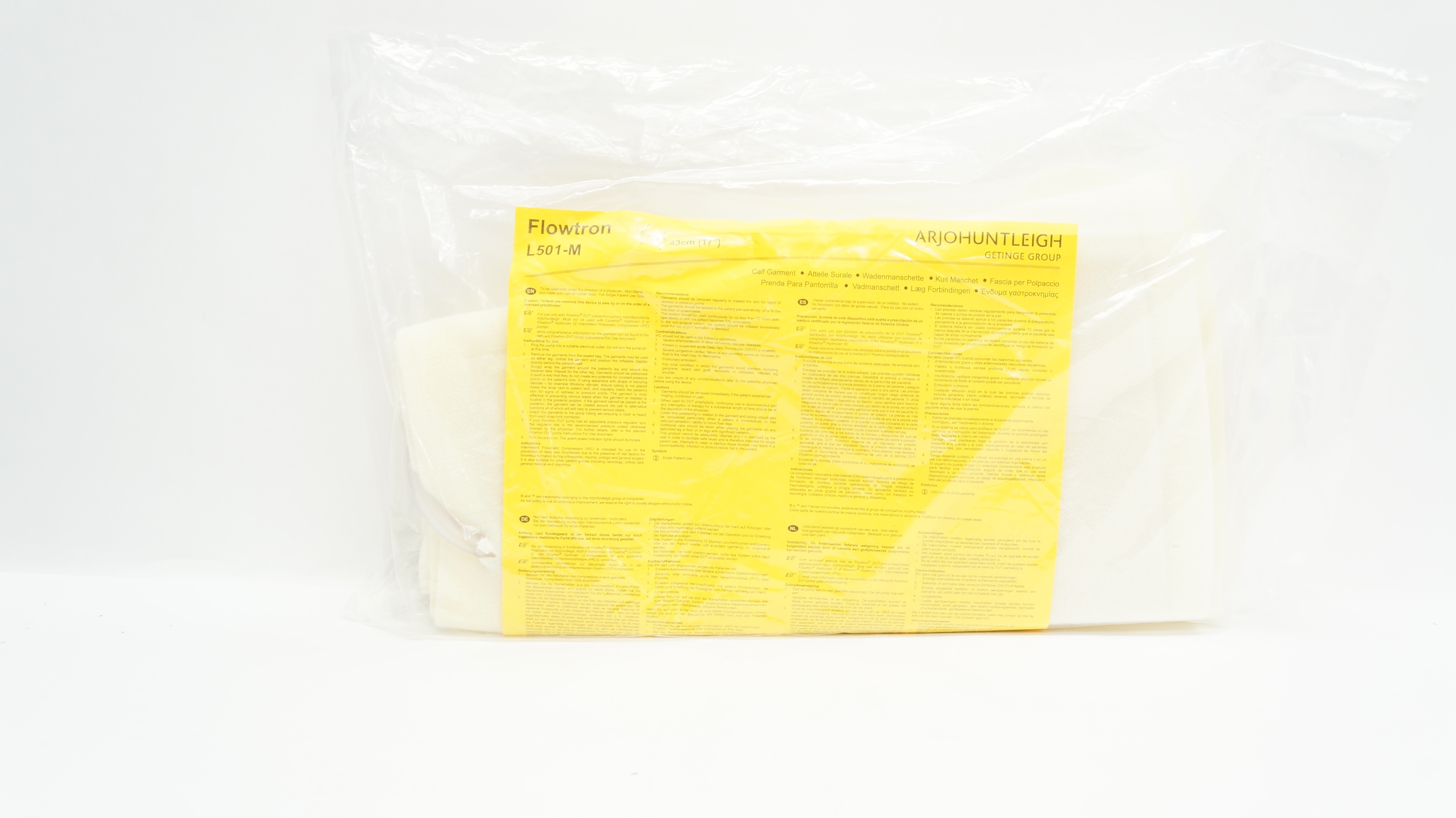 Arjohuntleigh L501-M Flowtron Calf Garment 17inch