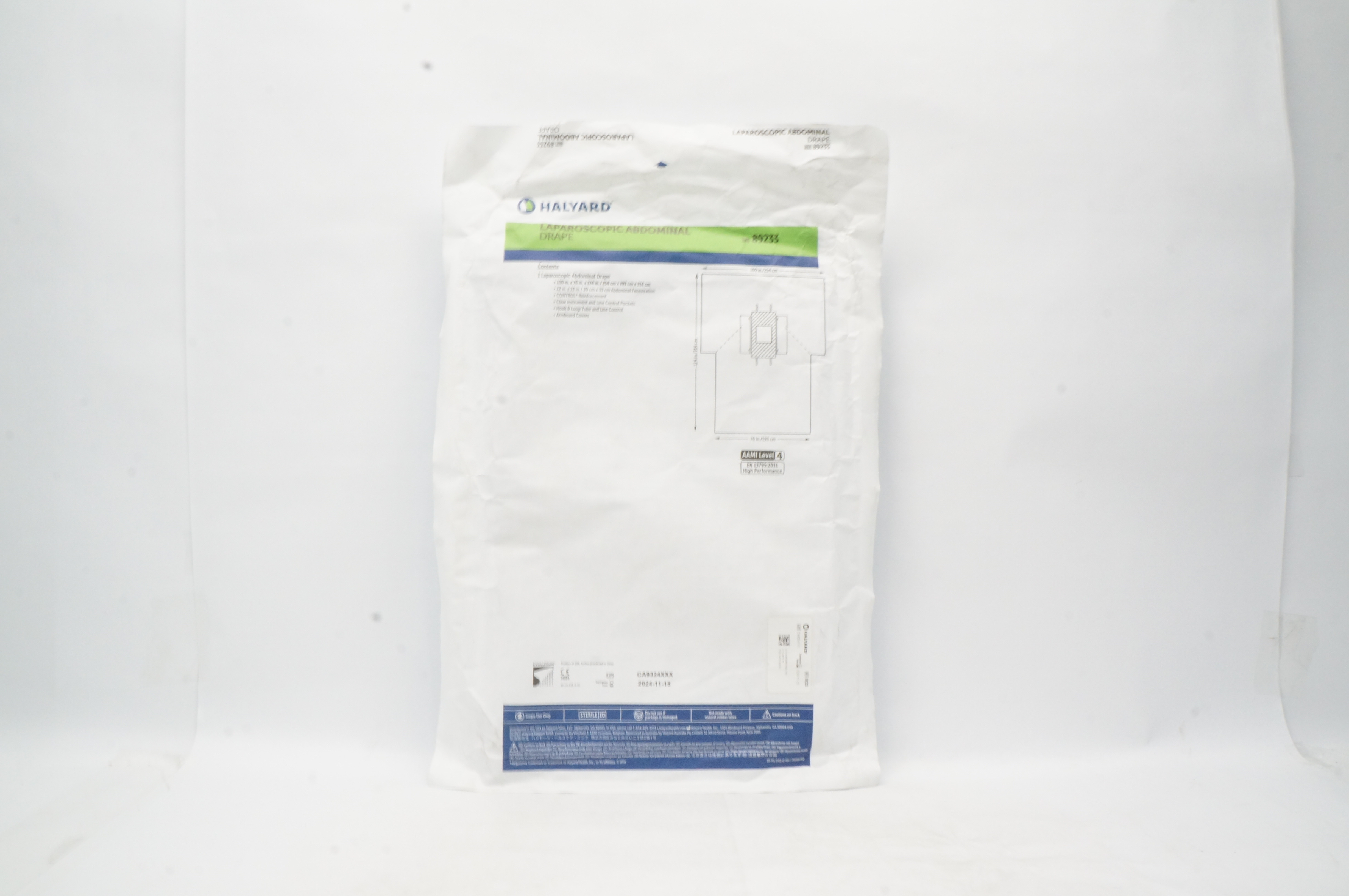Evolution 89233 Halyard Laparoscopic Abdominal Drape 100inch x 124inch