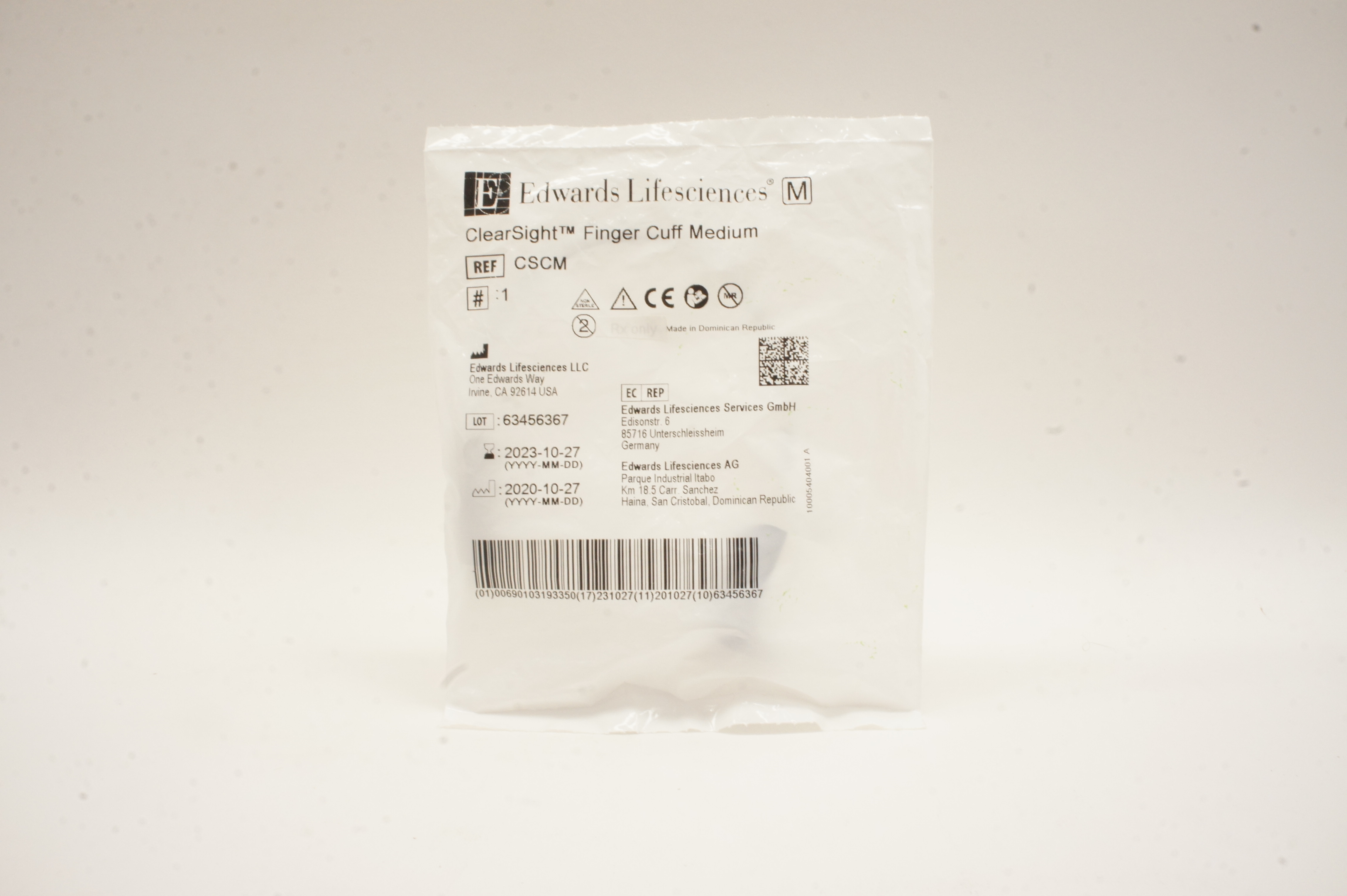 Edwards Lifesciences CSCM ClearSight Finger Cuff Medium (x)
