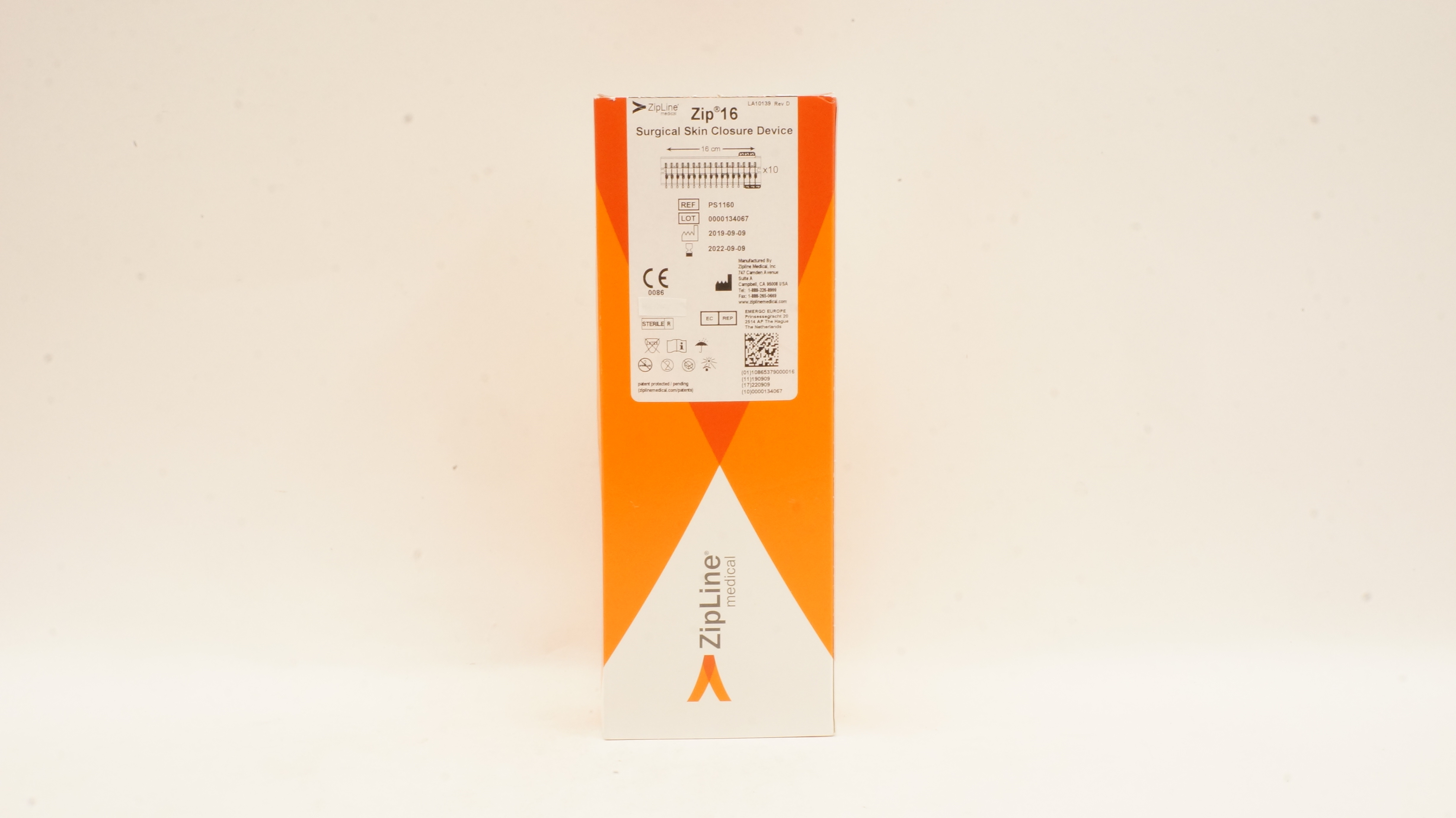 ZipLine PS1160 Zip 16Surgical Skin Closure Device 16cm - Box of 10