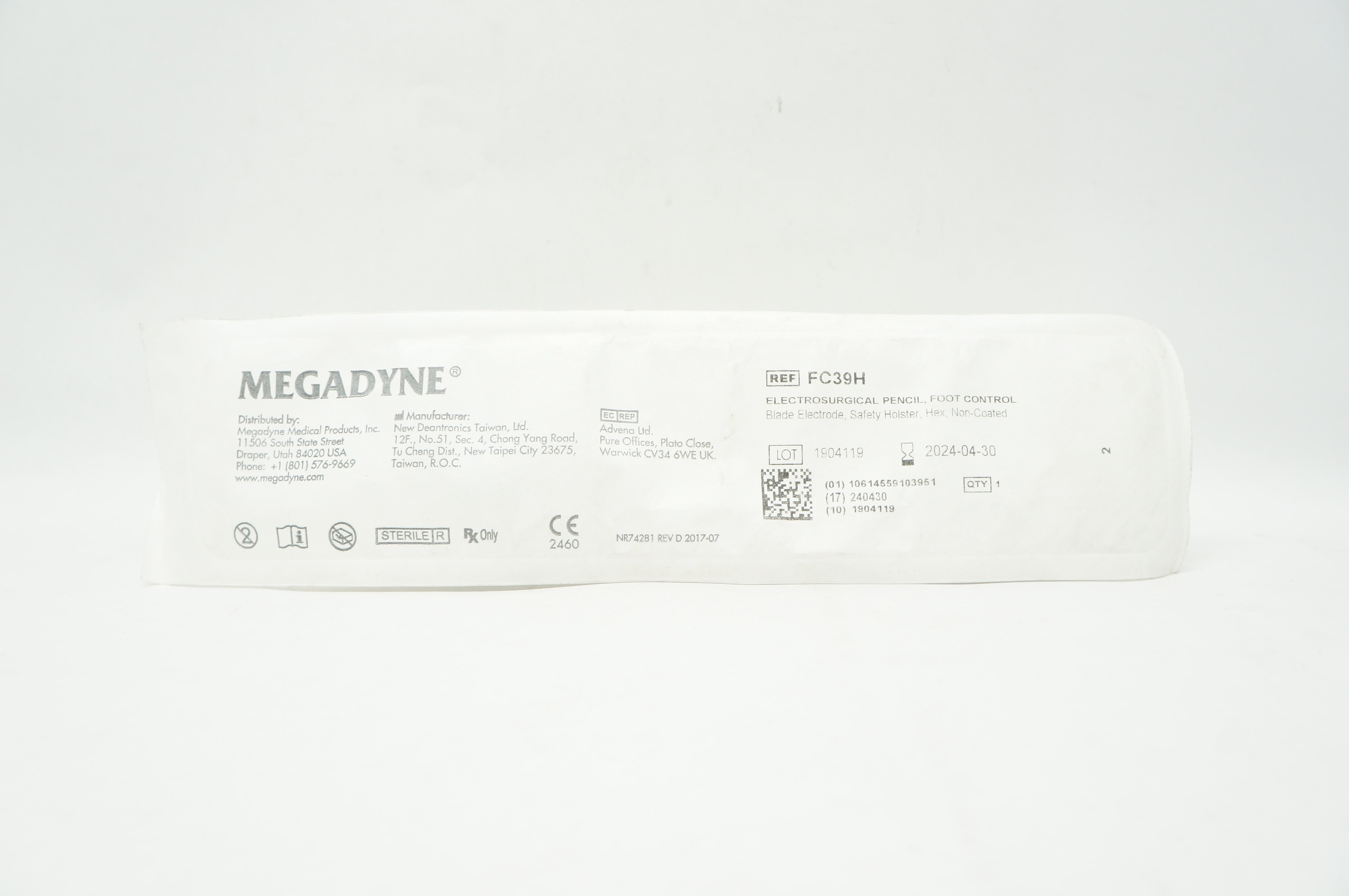 New Deantronics FC39H Megadyne Foot Control Electrosurgical Pencil