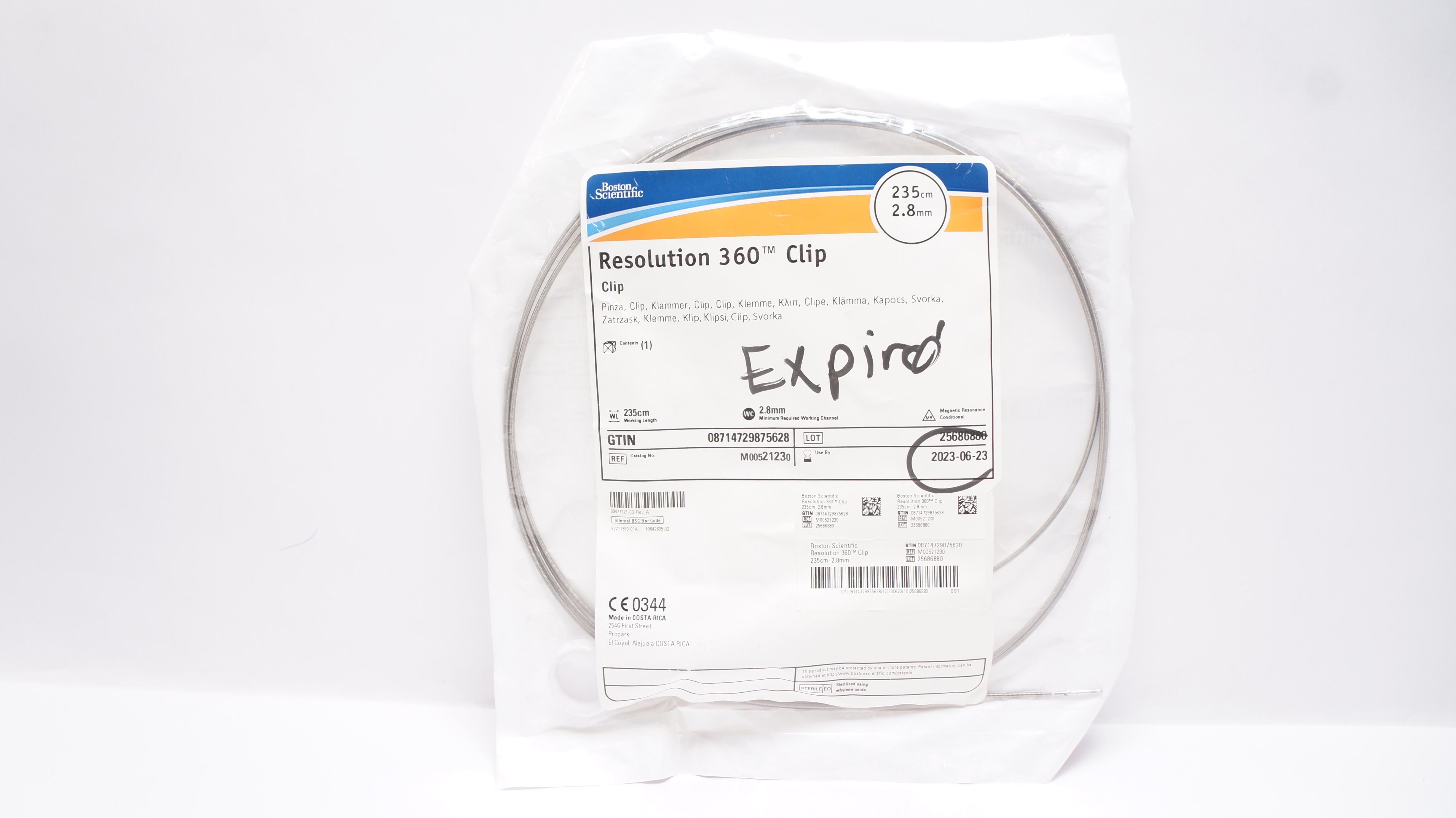 Boston Scientific M00521230 Resolution 360 Clip 235cm x 2.8mm (x)